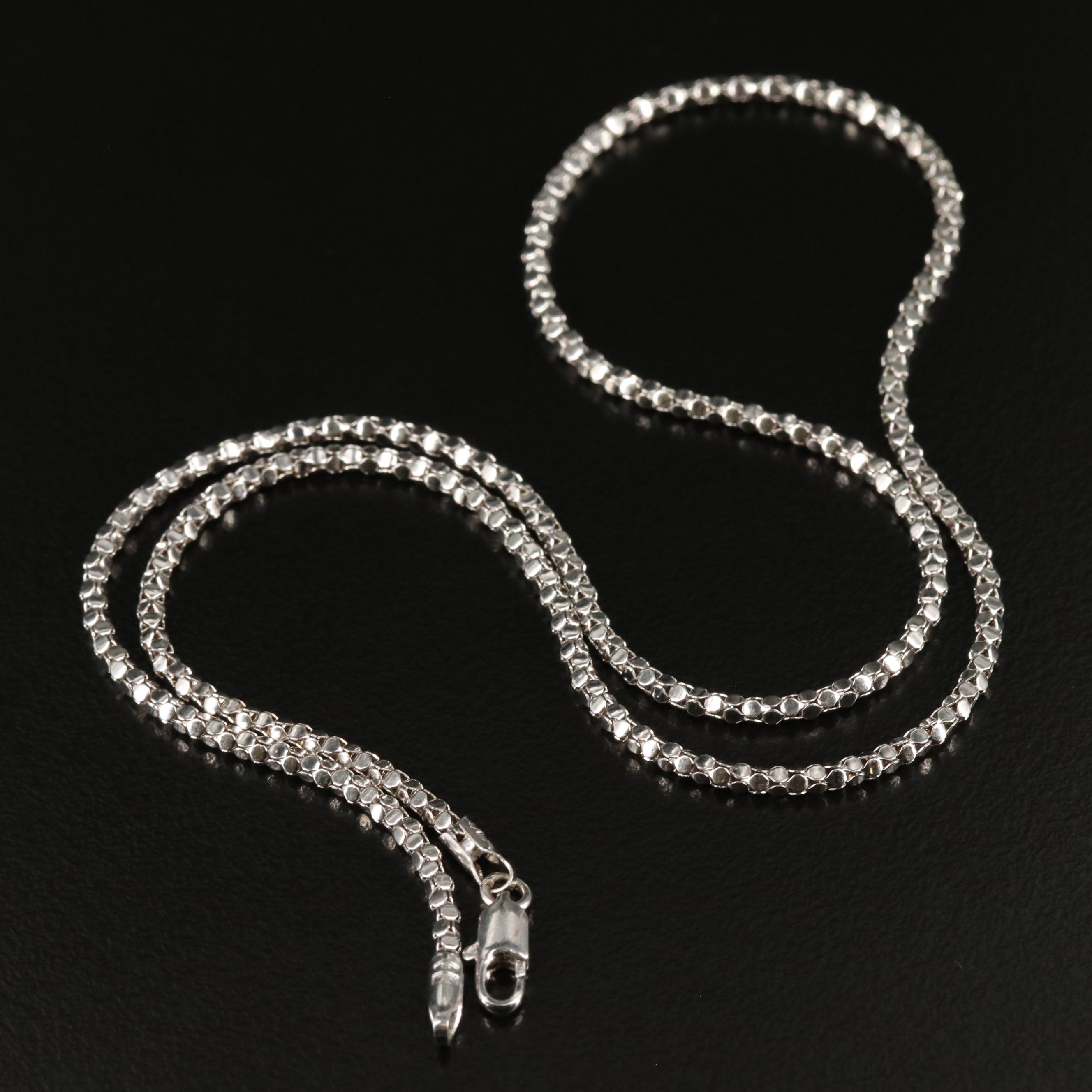 14K Popcorn Chain Necklace EBTH