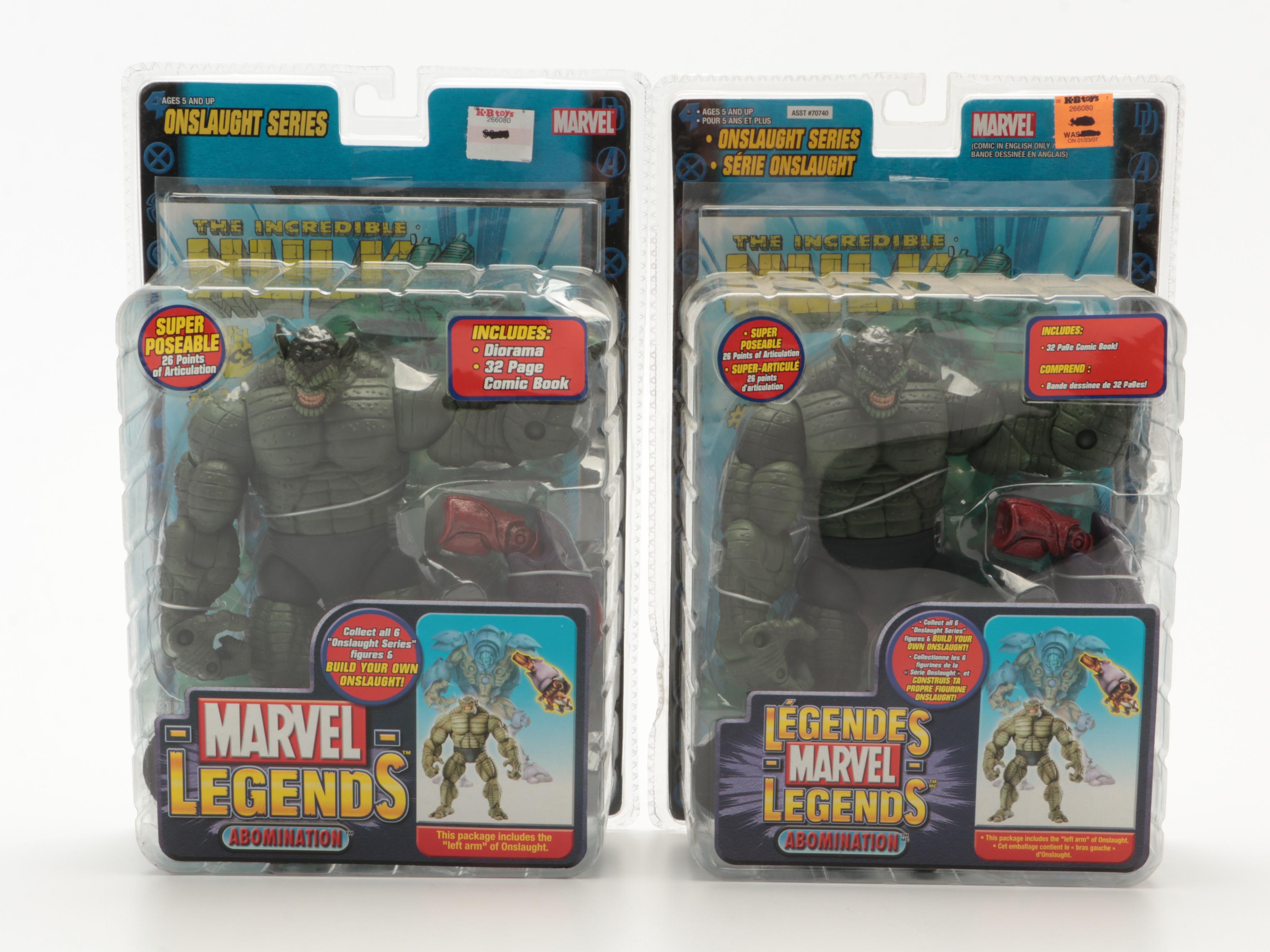 Marvel Legends Action Figures with Comic Books in Original Packaging