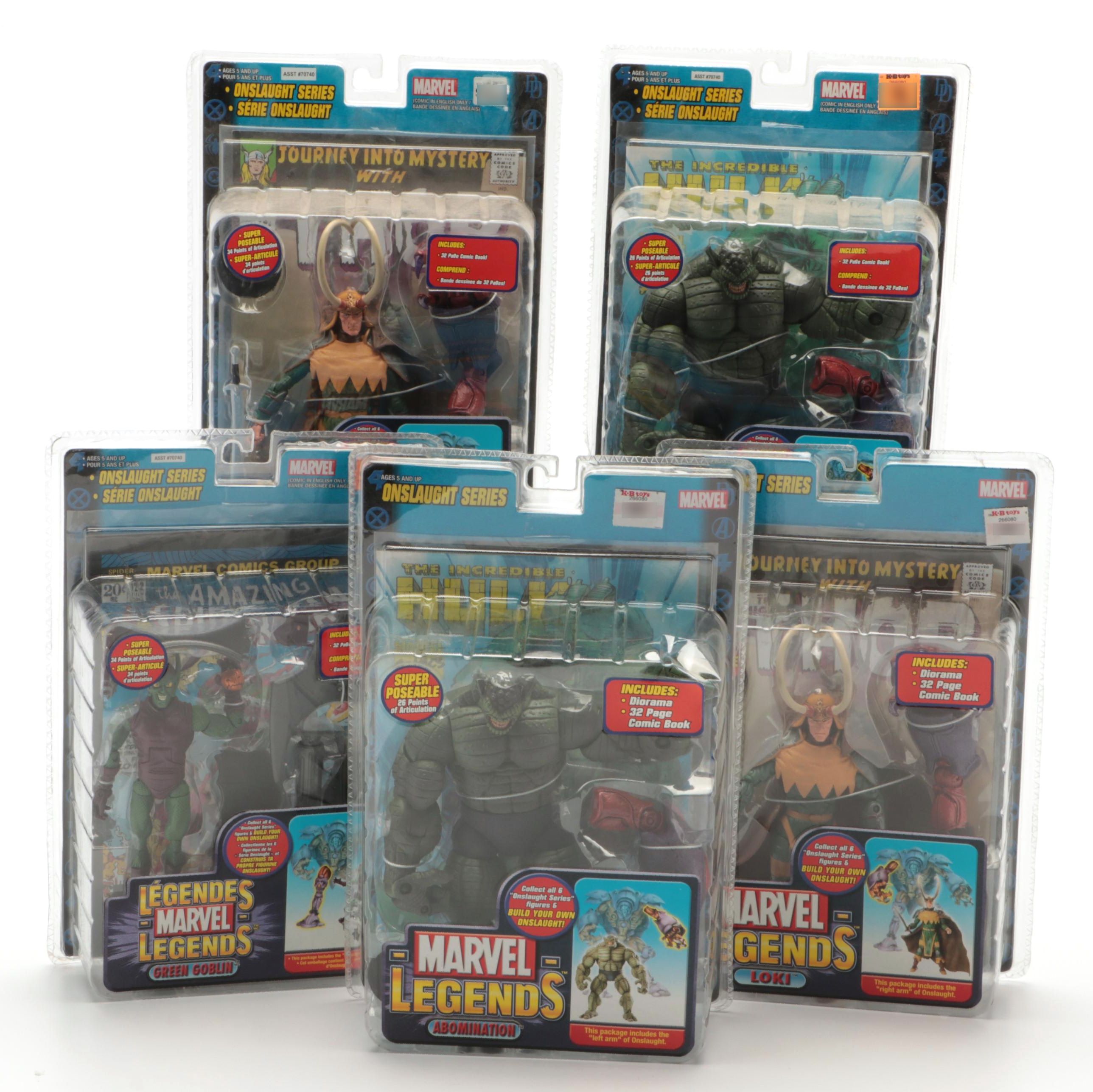 Marvel Legends Action Figures with Comic Books in Original Packaging