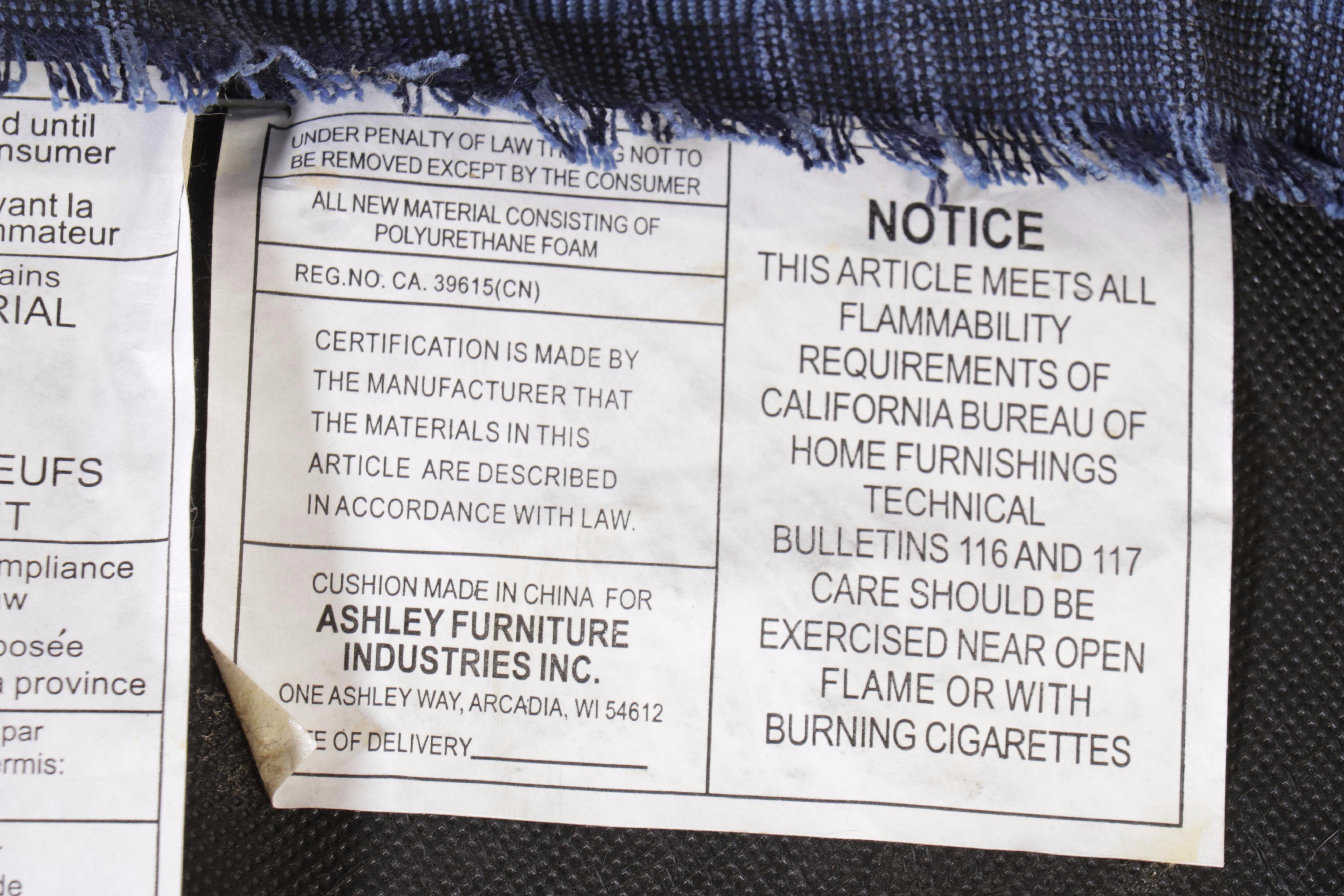 Four Ashley Furniture MetalMounted Hardwood Dining Side Chairs EBTH