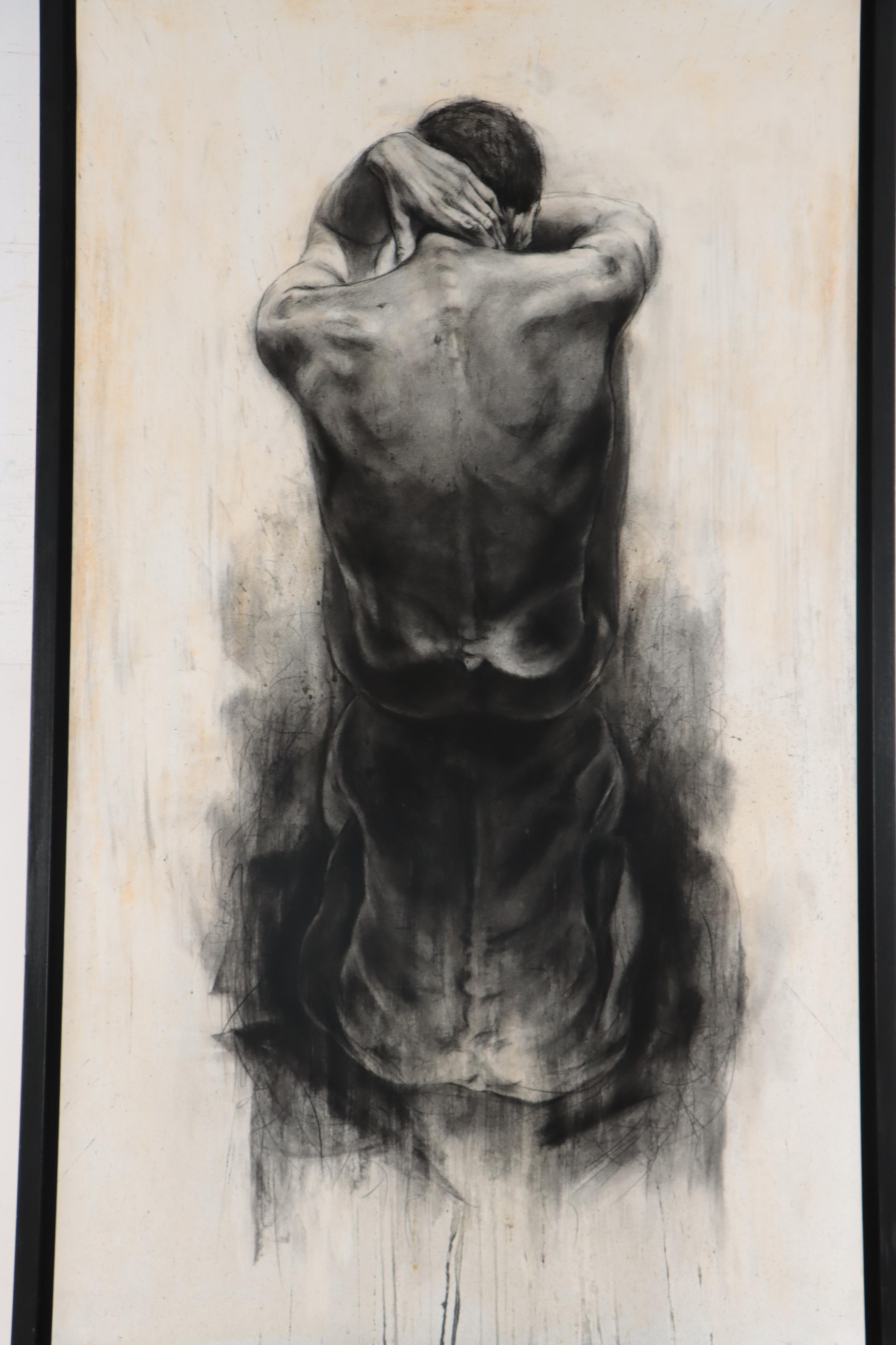 Mixed Media Charcoal Figure Drawing EBTH