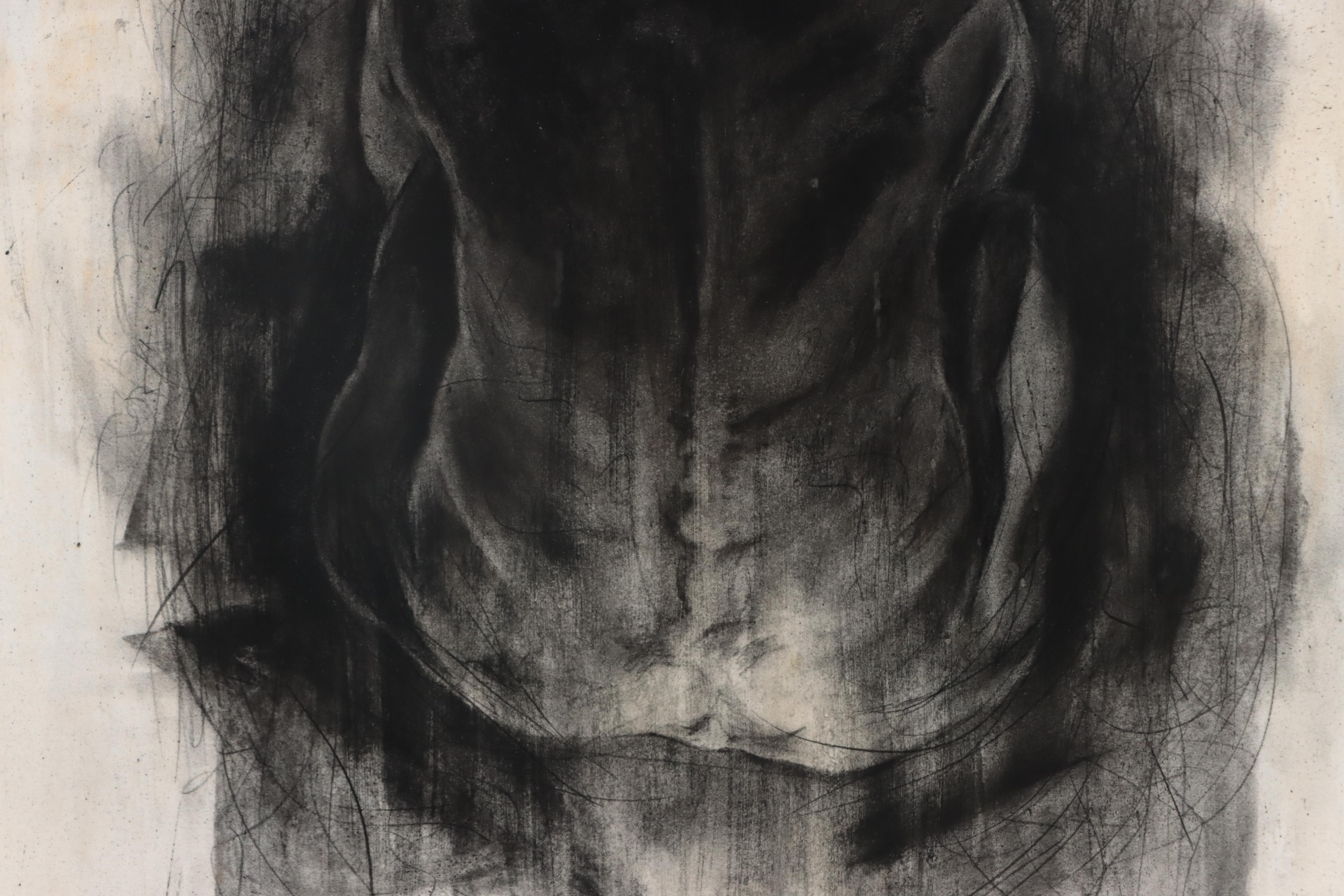 Mixed Media Charcoal Figure Drawing EBTH