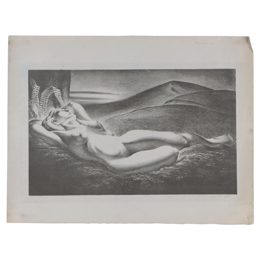Dan Burne Jones Lithograph "Eve, The Earth Mother," Circa 1940