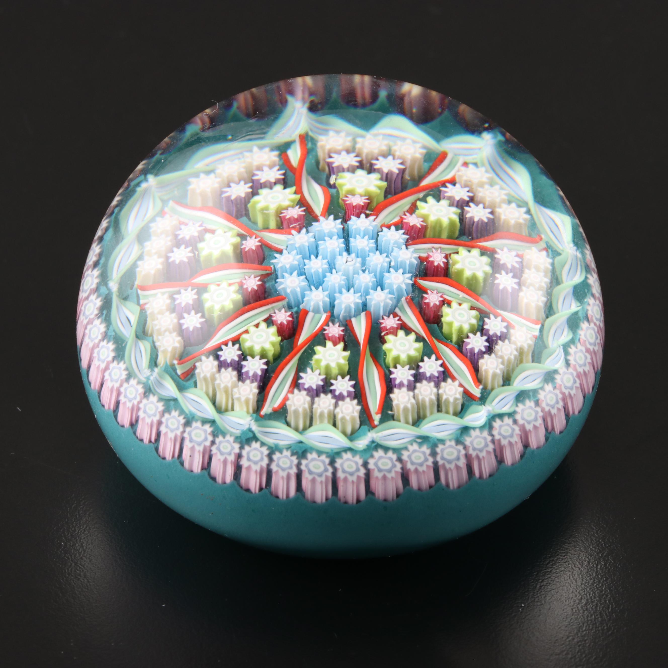 Hand Blown Perthshire Millefiori Art Glass Paperweight EBTH