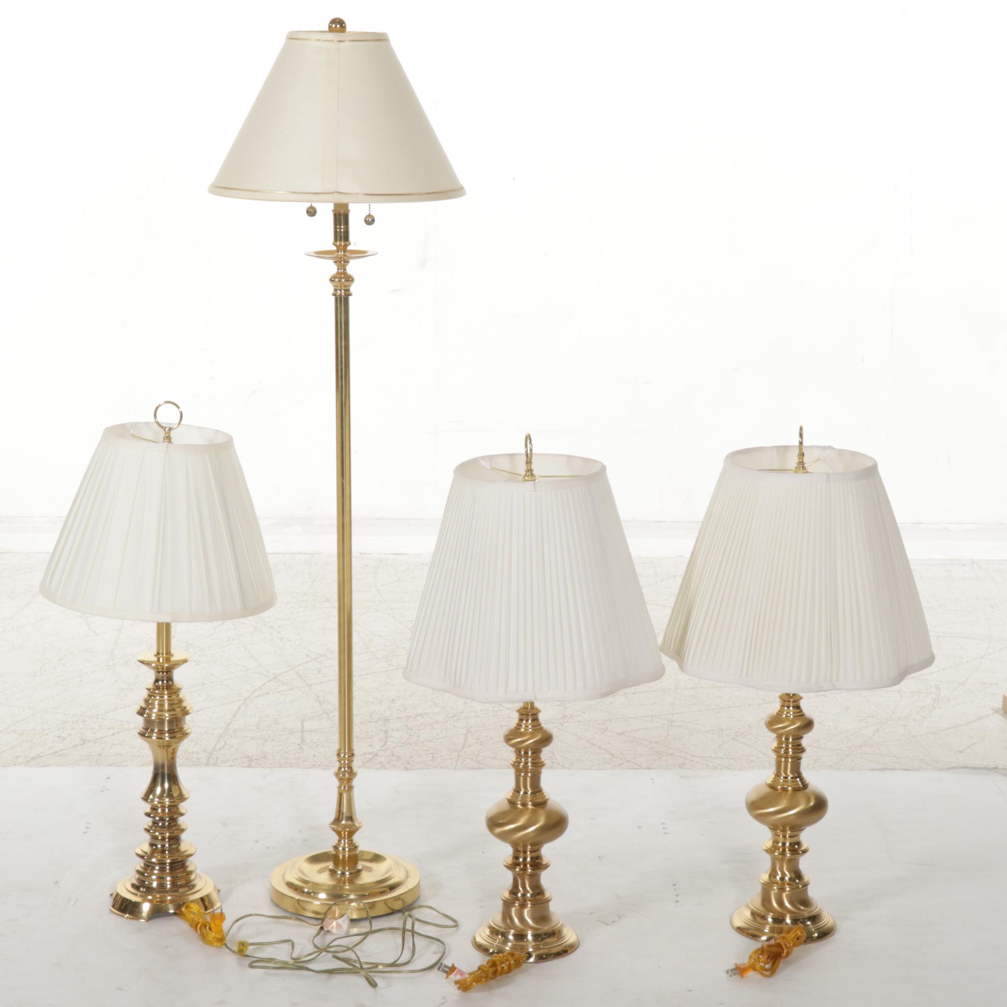 Bombay Company and Other Brass Table and Floor Lamps EBTH
