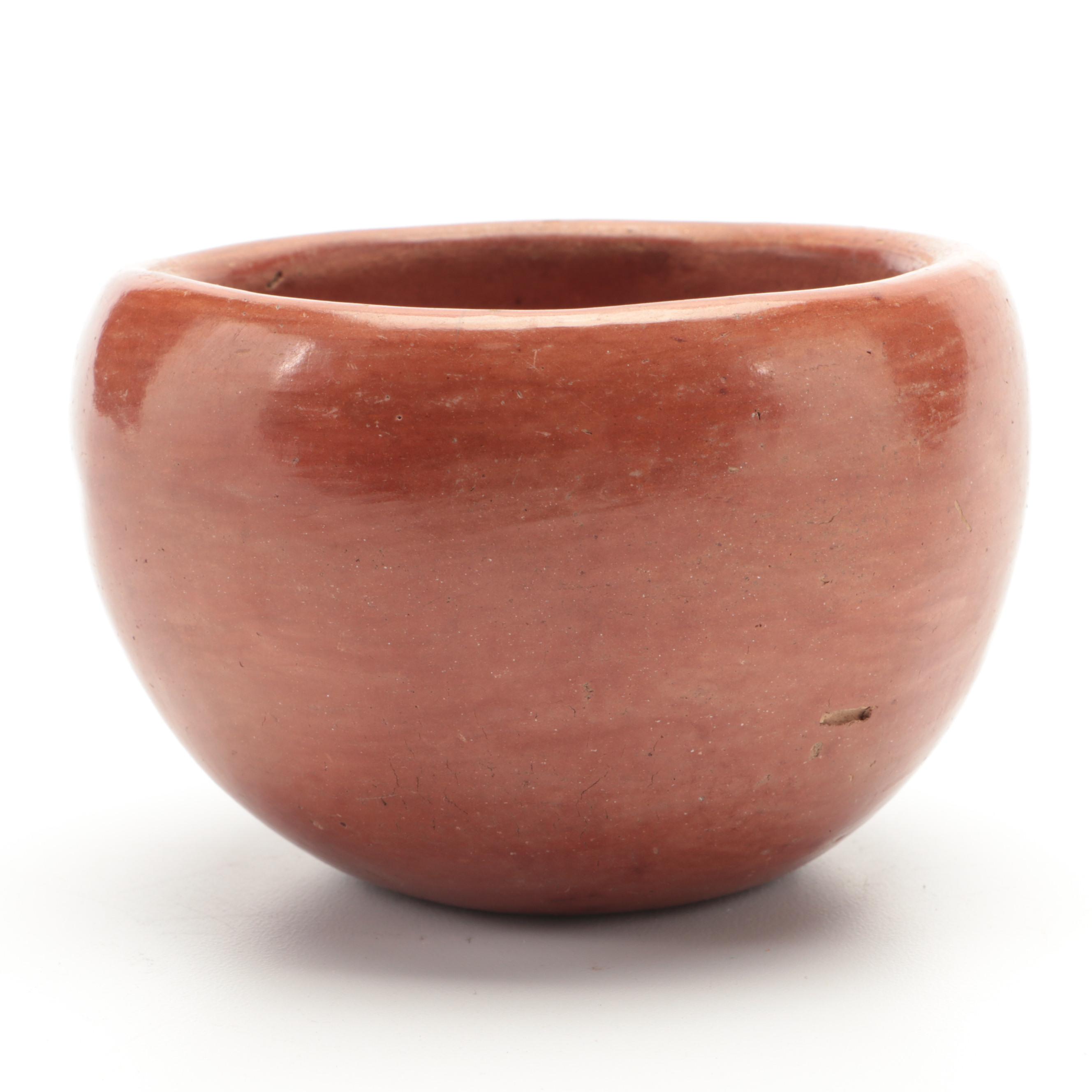 Red Glazed Pottery Bowl, Probably Jemez EBTH