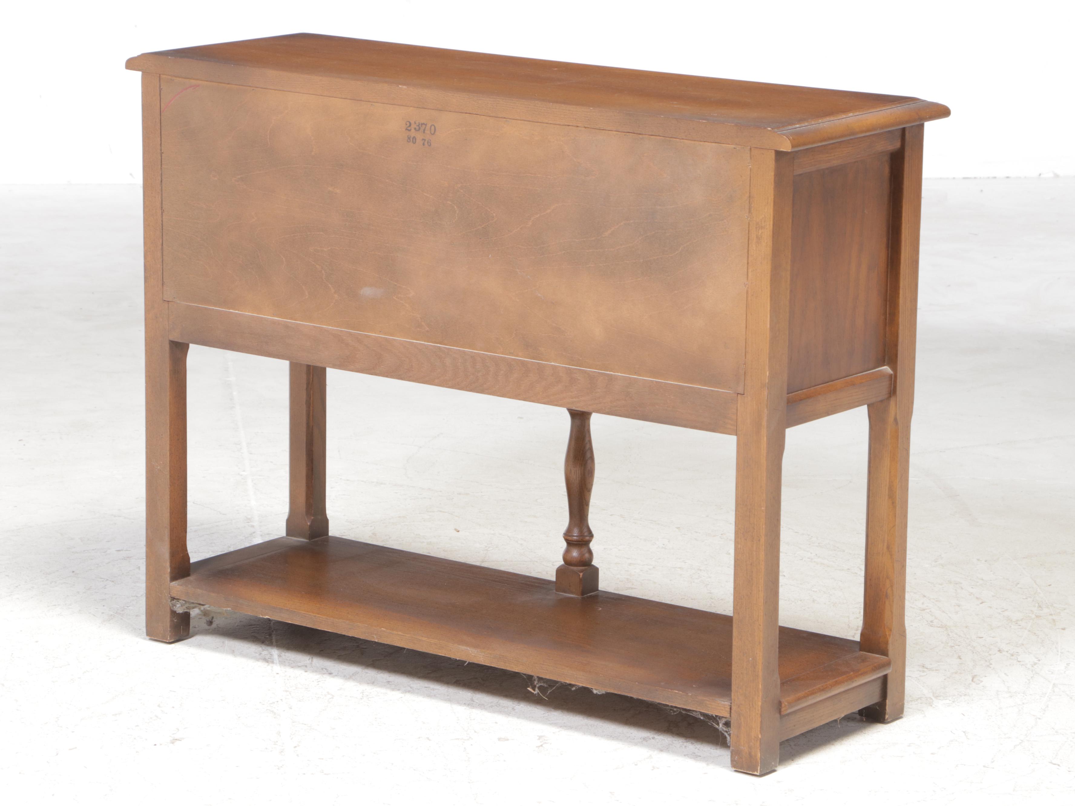Conant Ball "Cotswold" Oak FiveDrawer Console Table, Late 20th Century