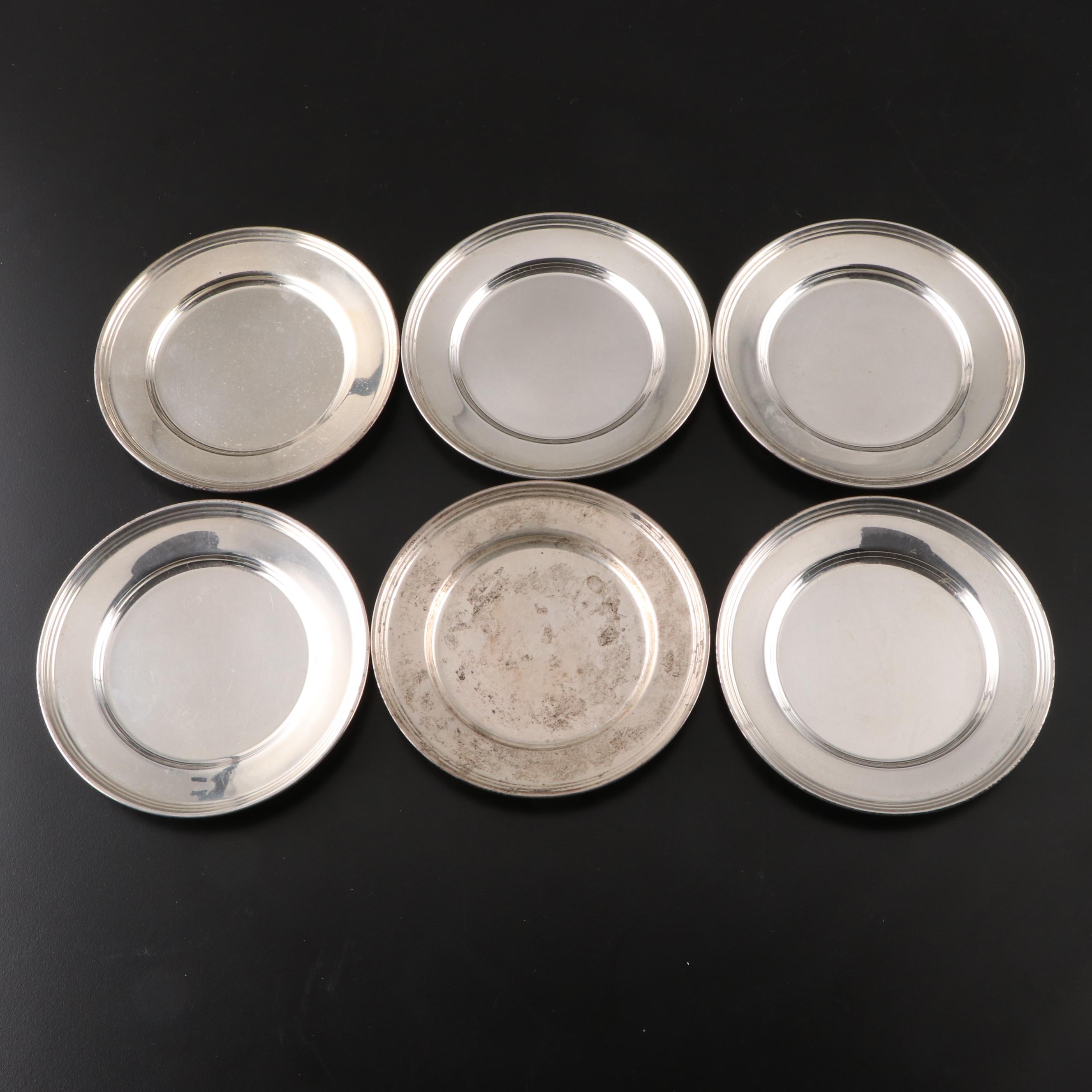 Sterling Appetizer Plates and Godinger Silver Art Co. Silver Plate