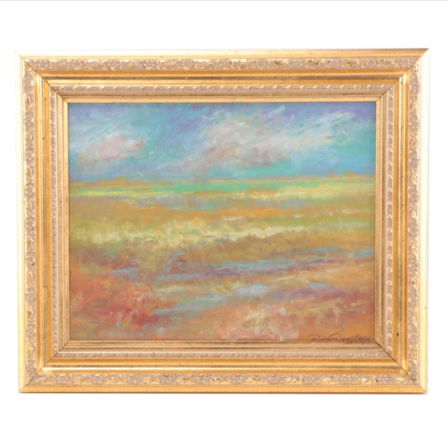 Robert Riddle-Baker Acrylic Painting "Sunny Marsh," 2023