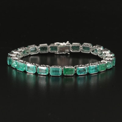 18K Gold 24.55 CTW Emerald Bracelet