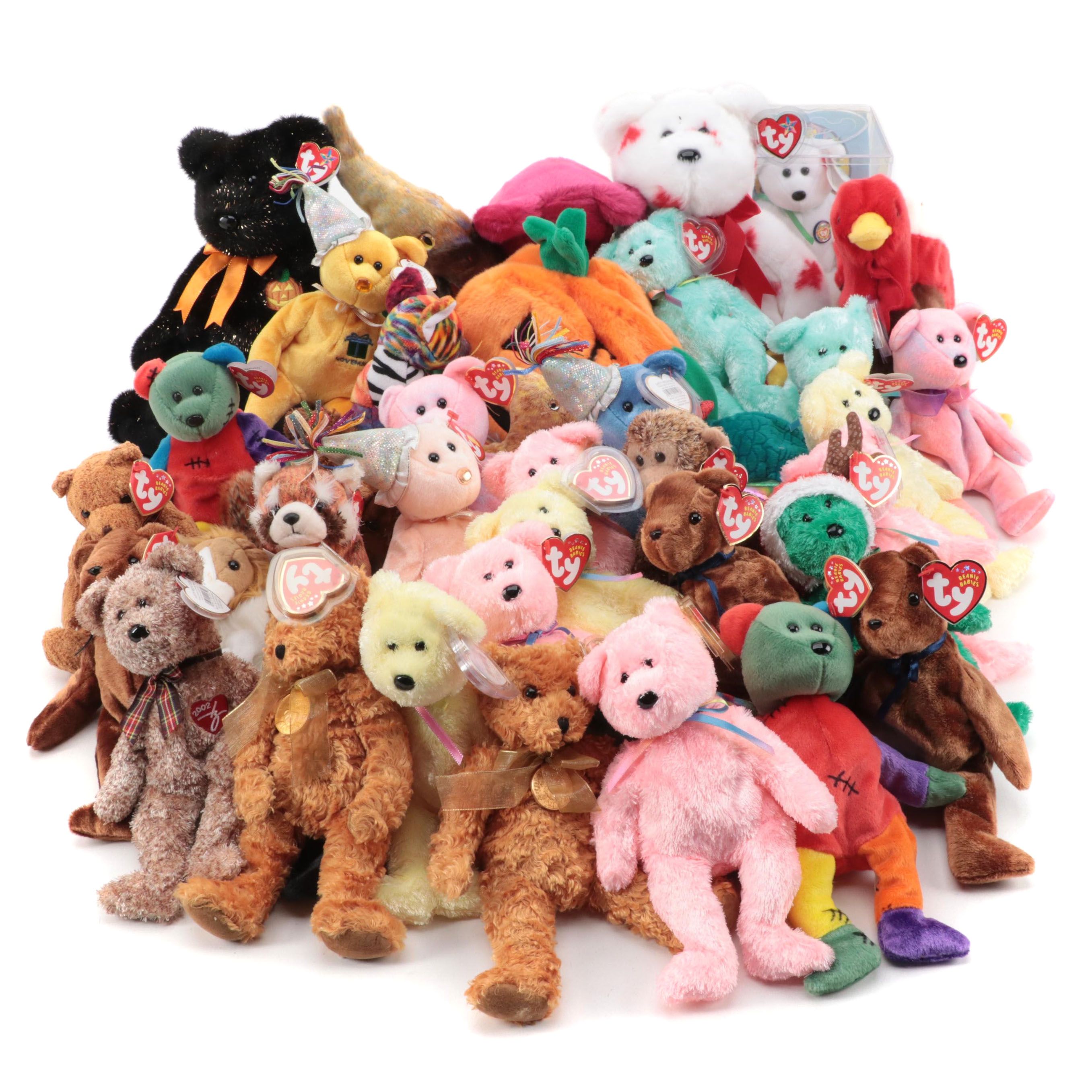 Ty Beanie Babies Including Color Me Beanie, Haunt, Kaleidoscope, and