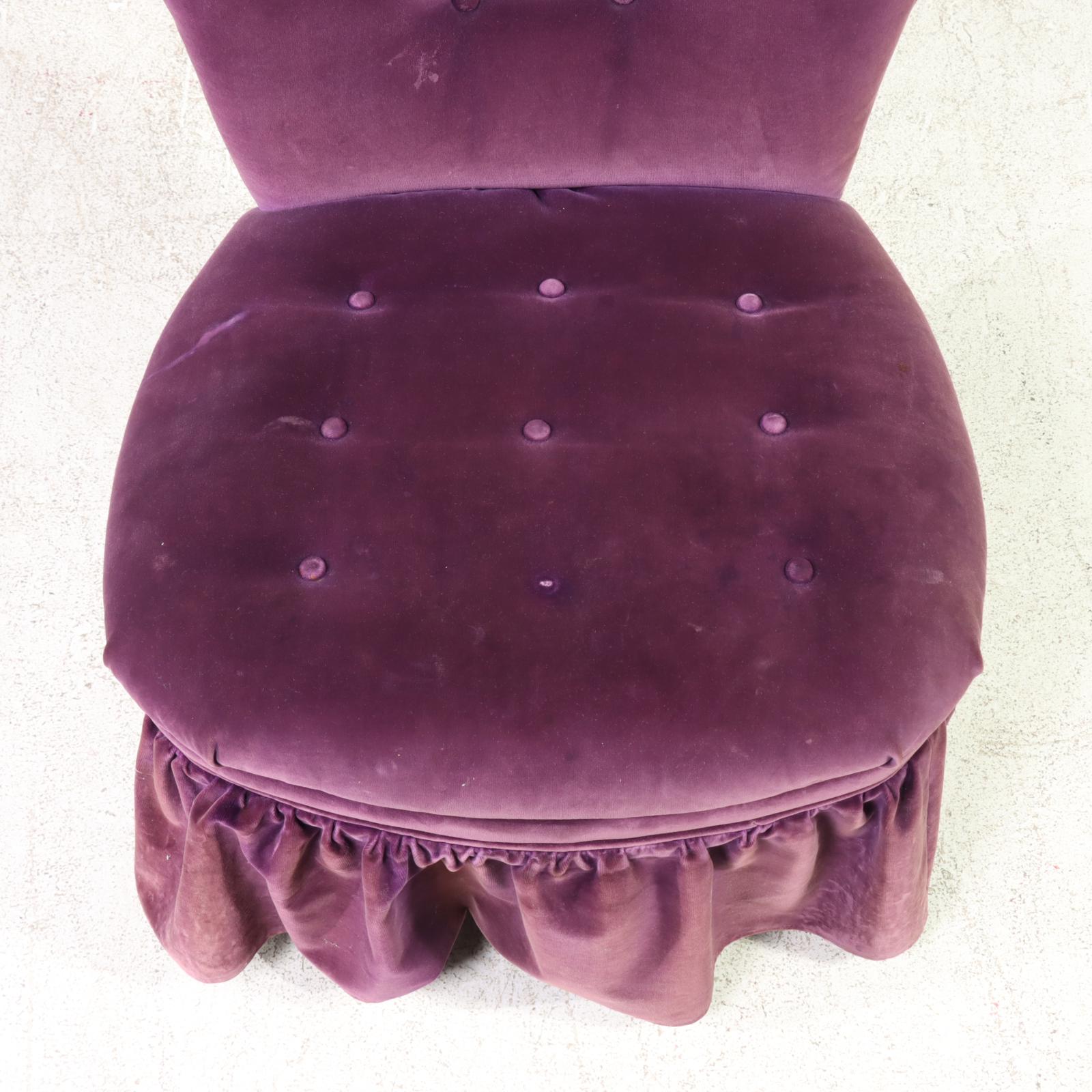 Pair of ButtonedDown Purple Velvet Side Chairs EBTH