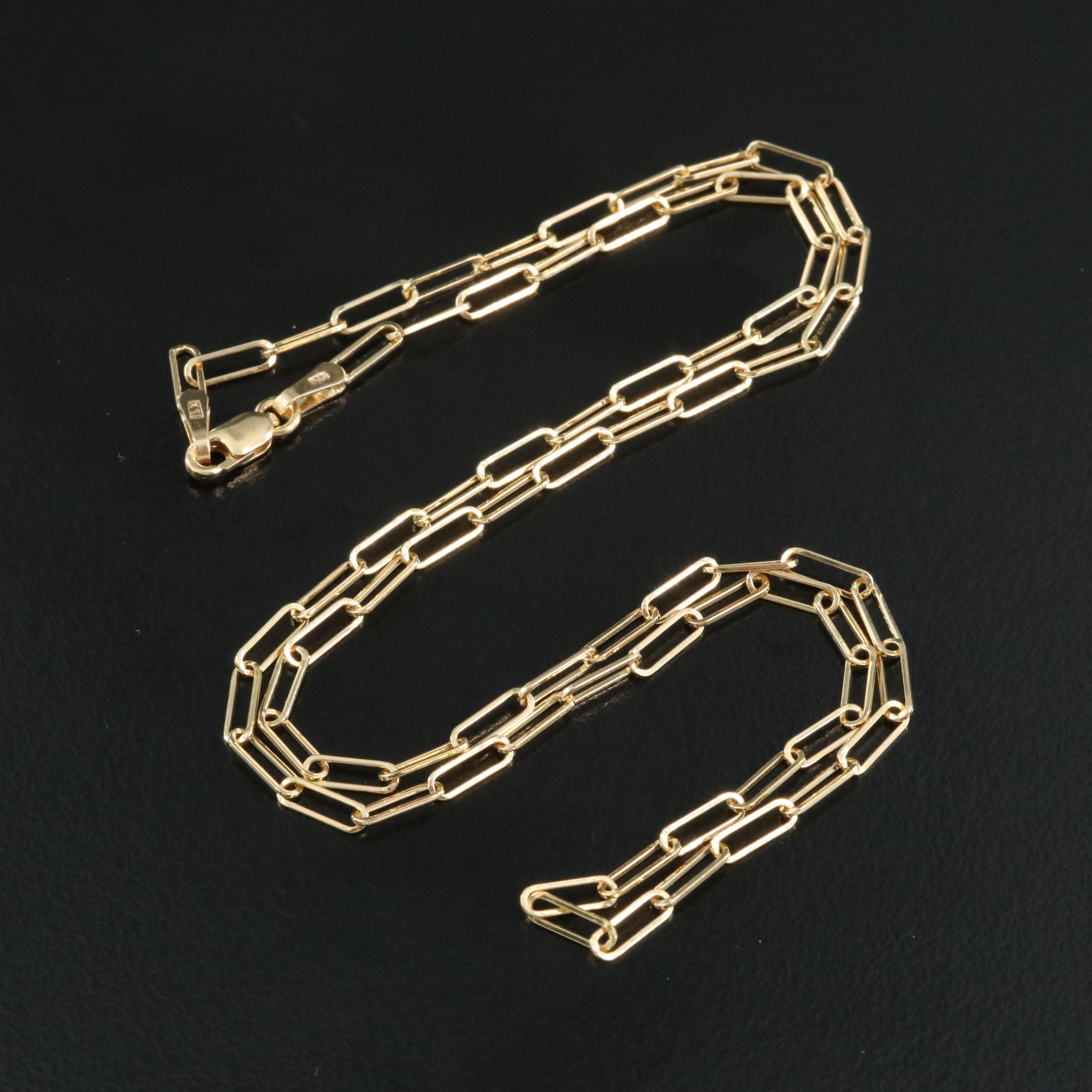 14K Paper Clip Chain EBTH