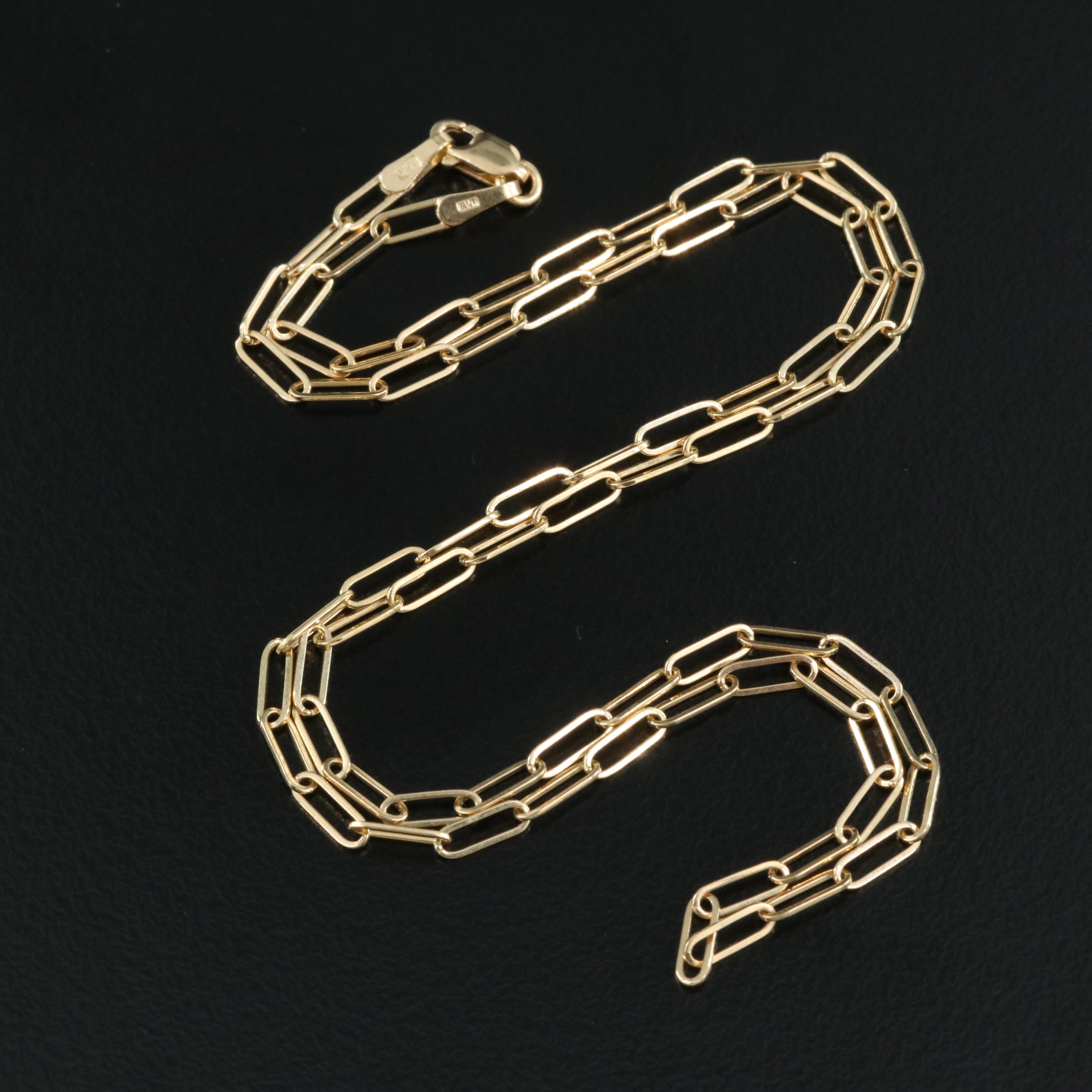 14K Paper Clip Chain EBTH