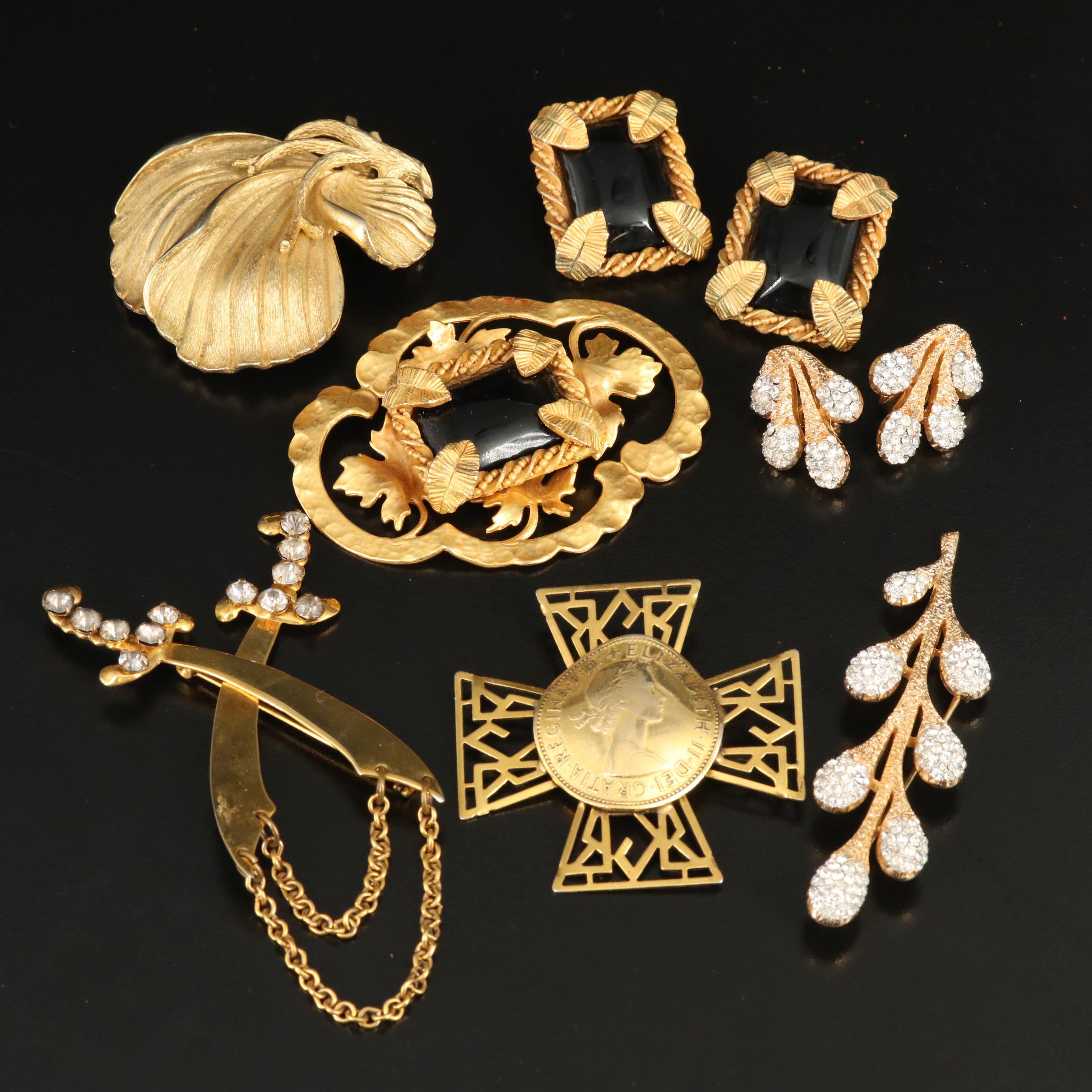 Kate Hines, Crown Trifari Set with Jewelry Selection EBTH