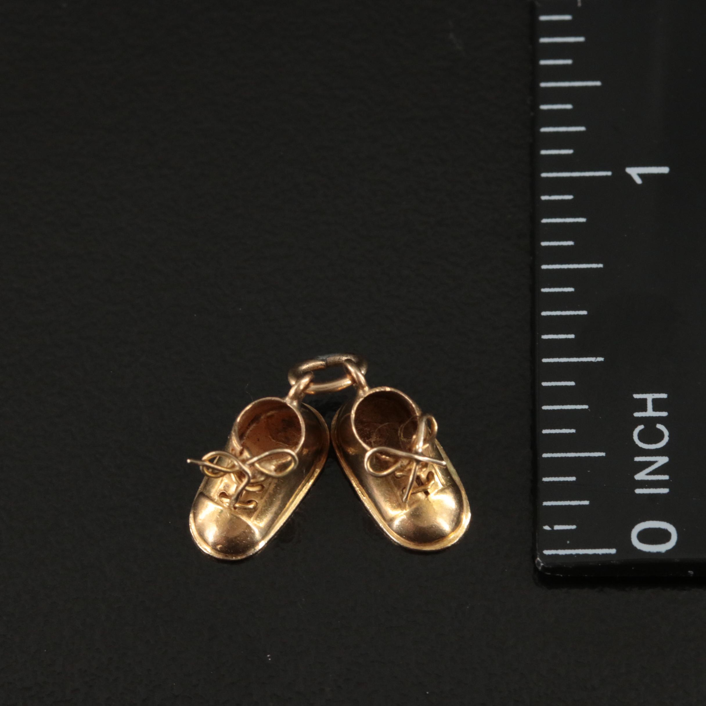 14K Baby Shoe Charms EBTH