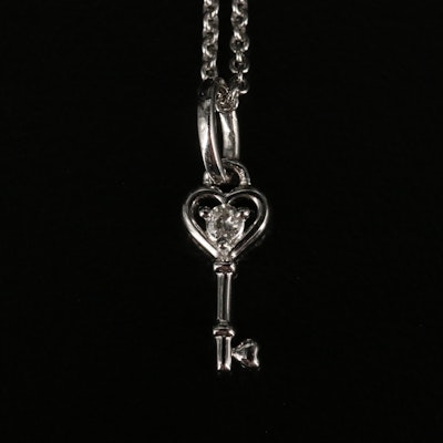 Sterling Key Pendant Necklace