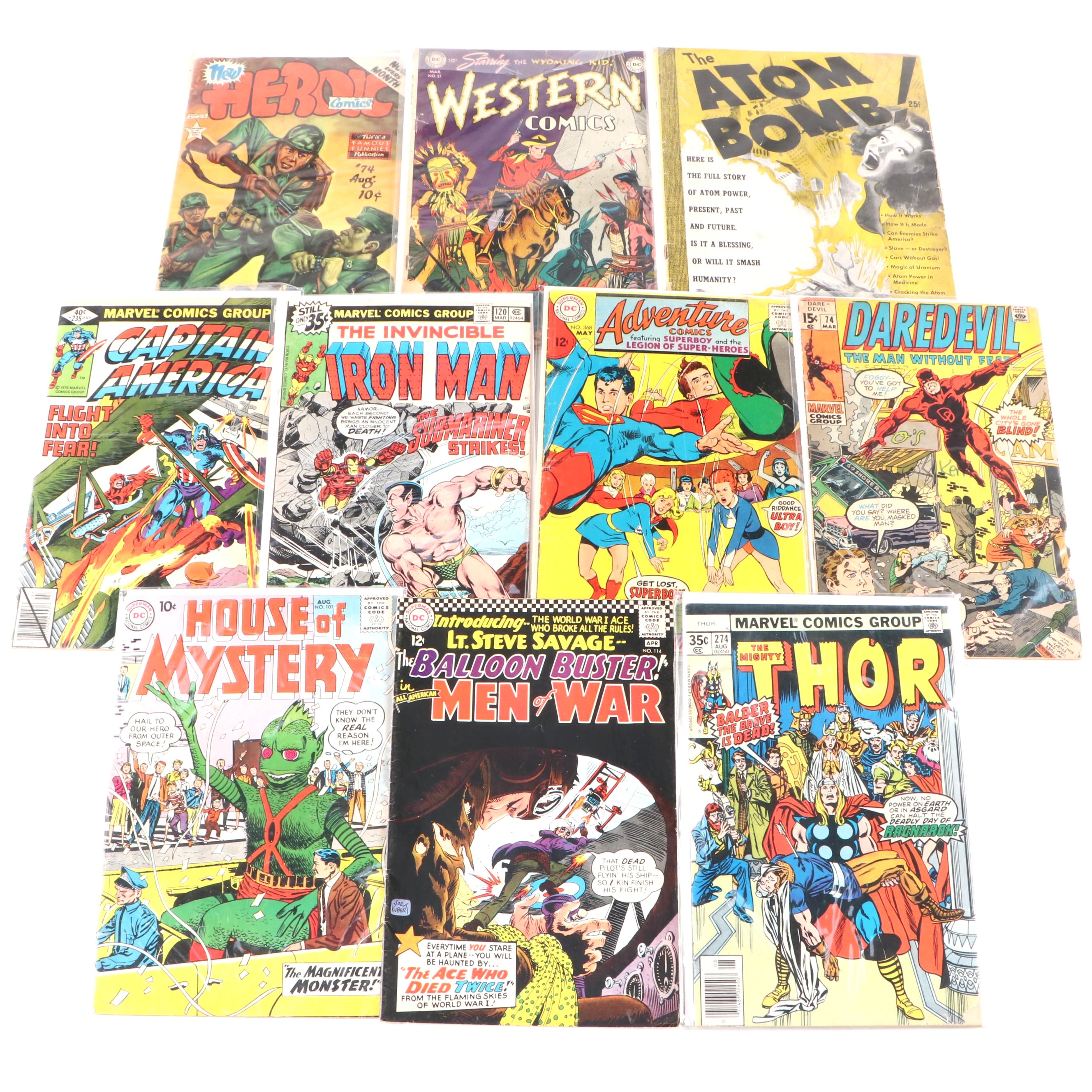 Marvel and More Golden To Bronze Age Comic Books with " The Atom Bomb