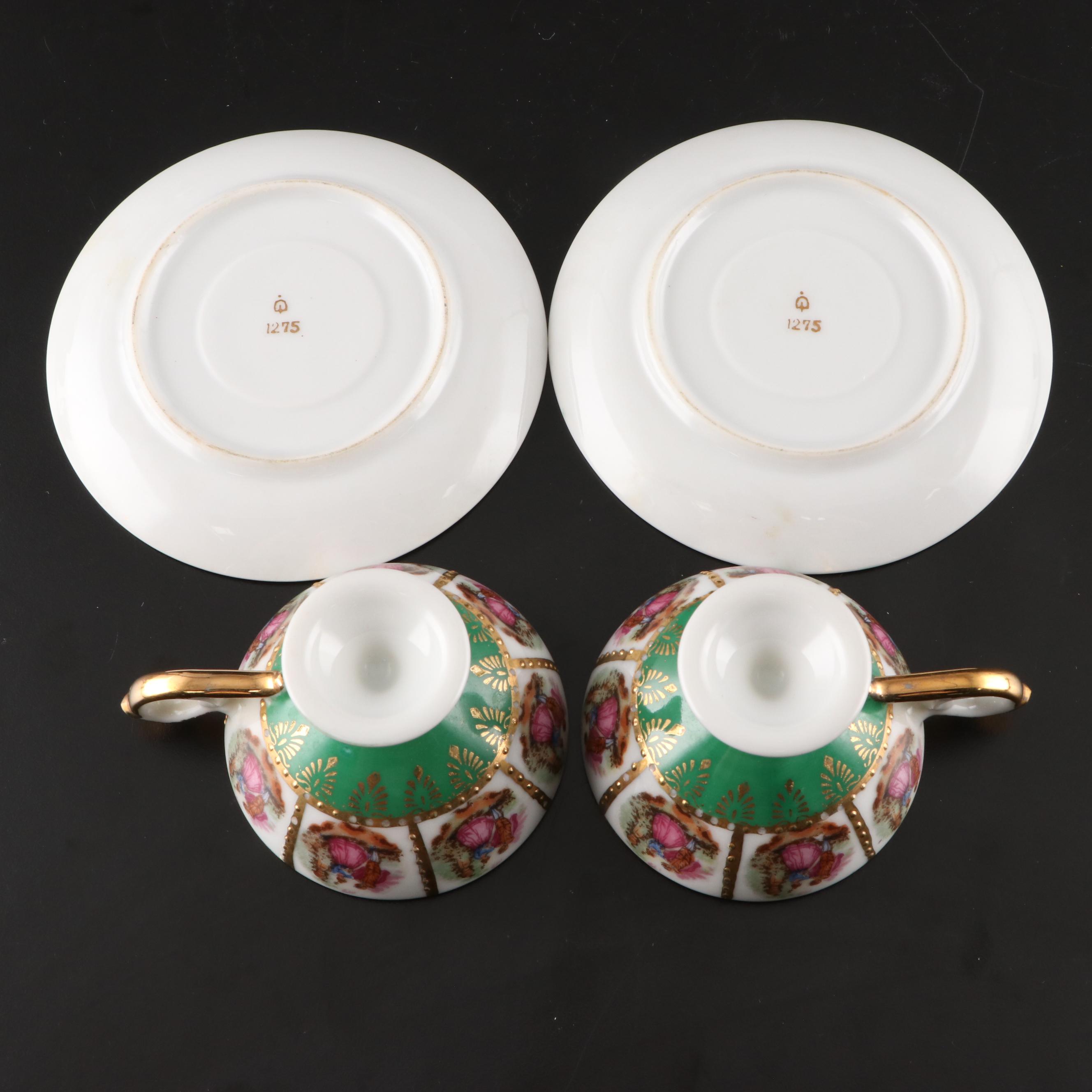 Assorted Vintage Decorative Serving Plates, Teacups, Sterling Teaspoons