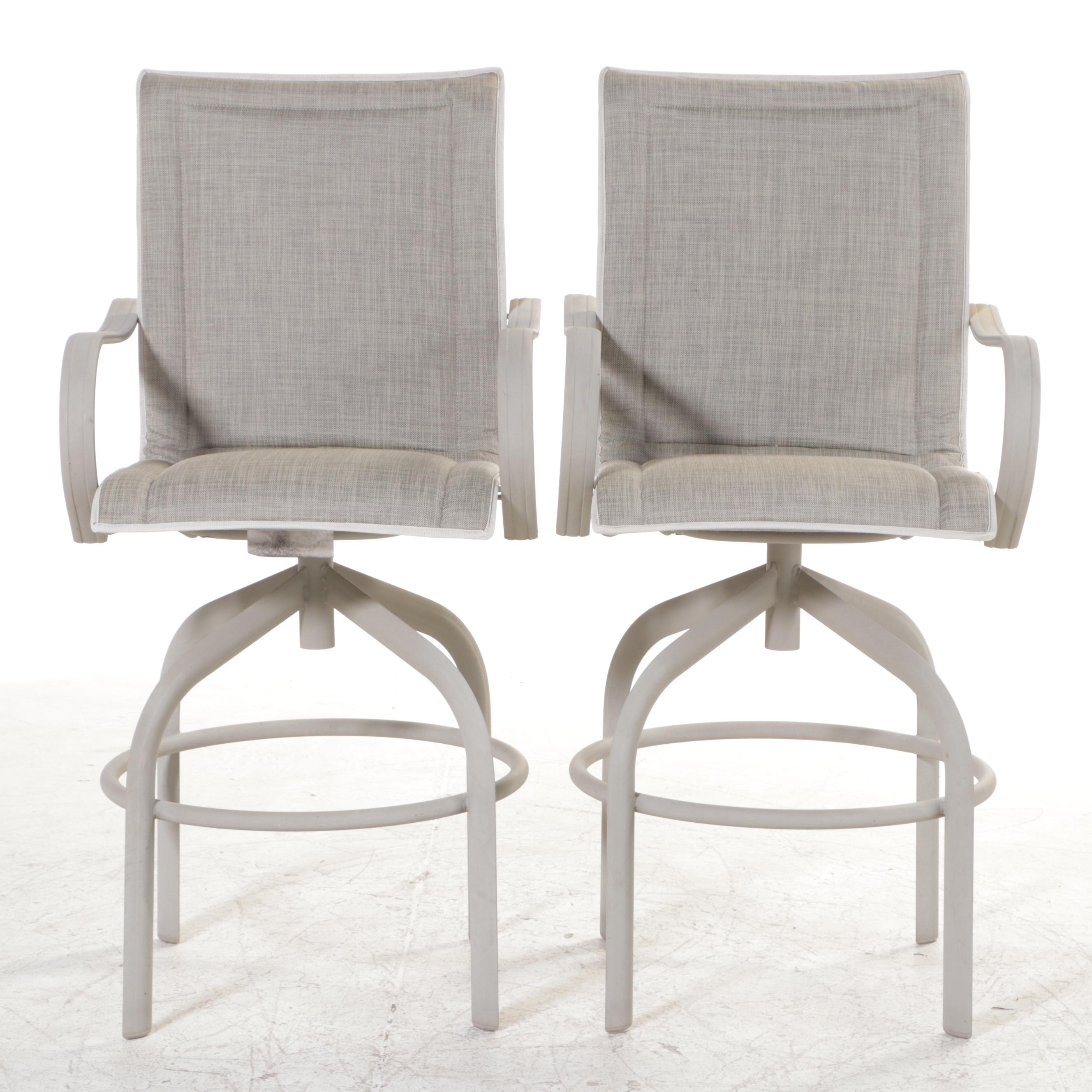 Pair of Homecrest PowderCoated Aluminum Patio Swivel Bar Stools EBTH