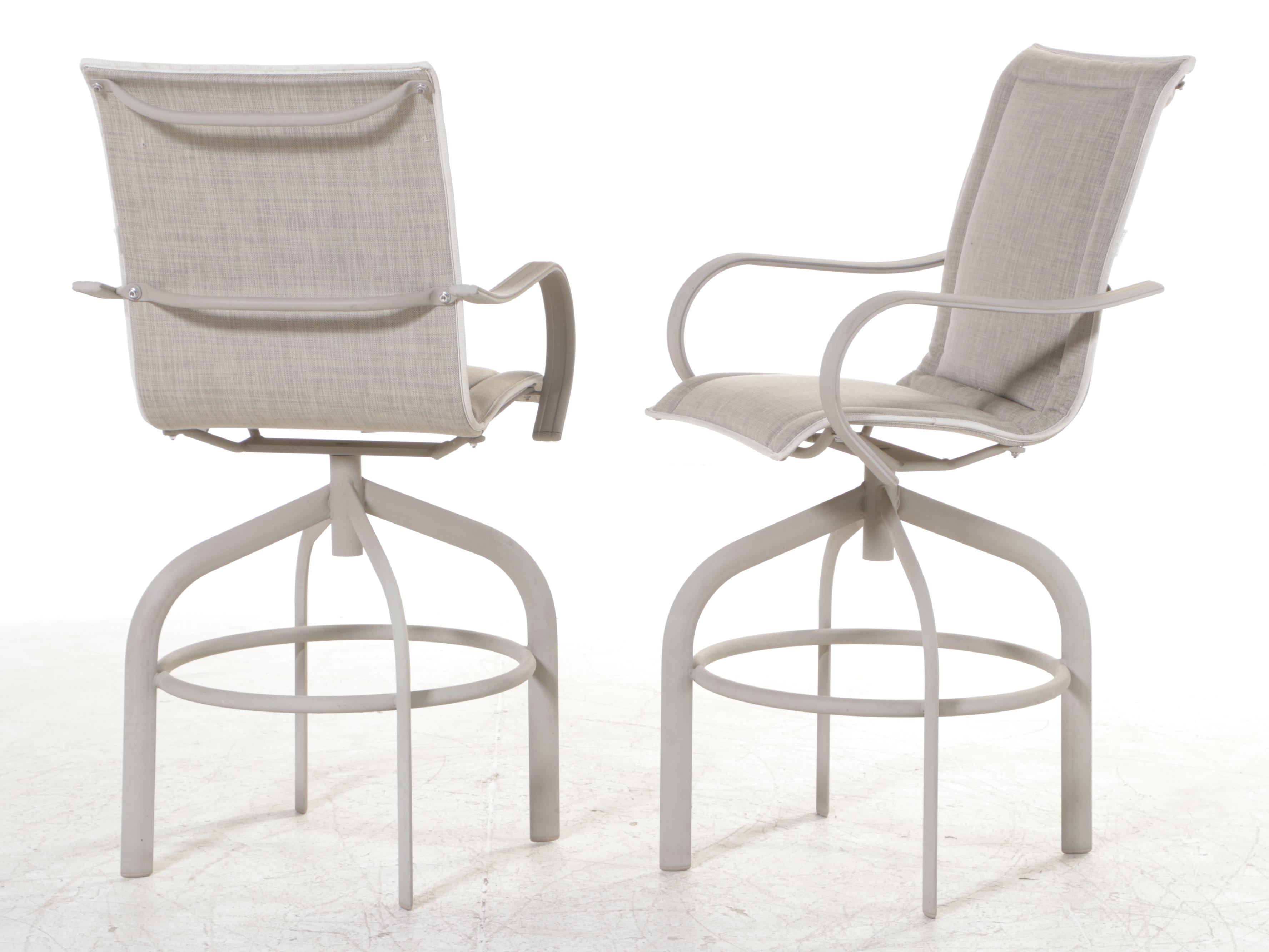 Pair of Homecrest PowderCoated Aluminum Patio Swivel Bar Stools EBTH