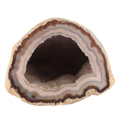Partially Polished Agate Geode Specimen