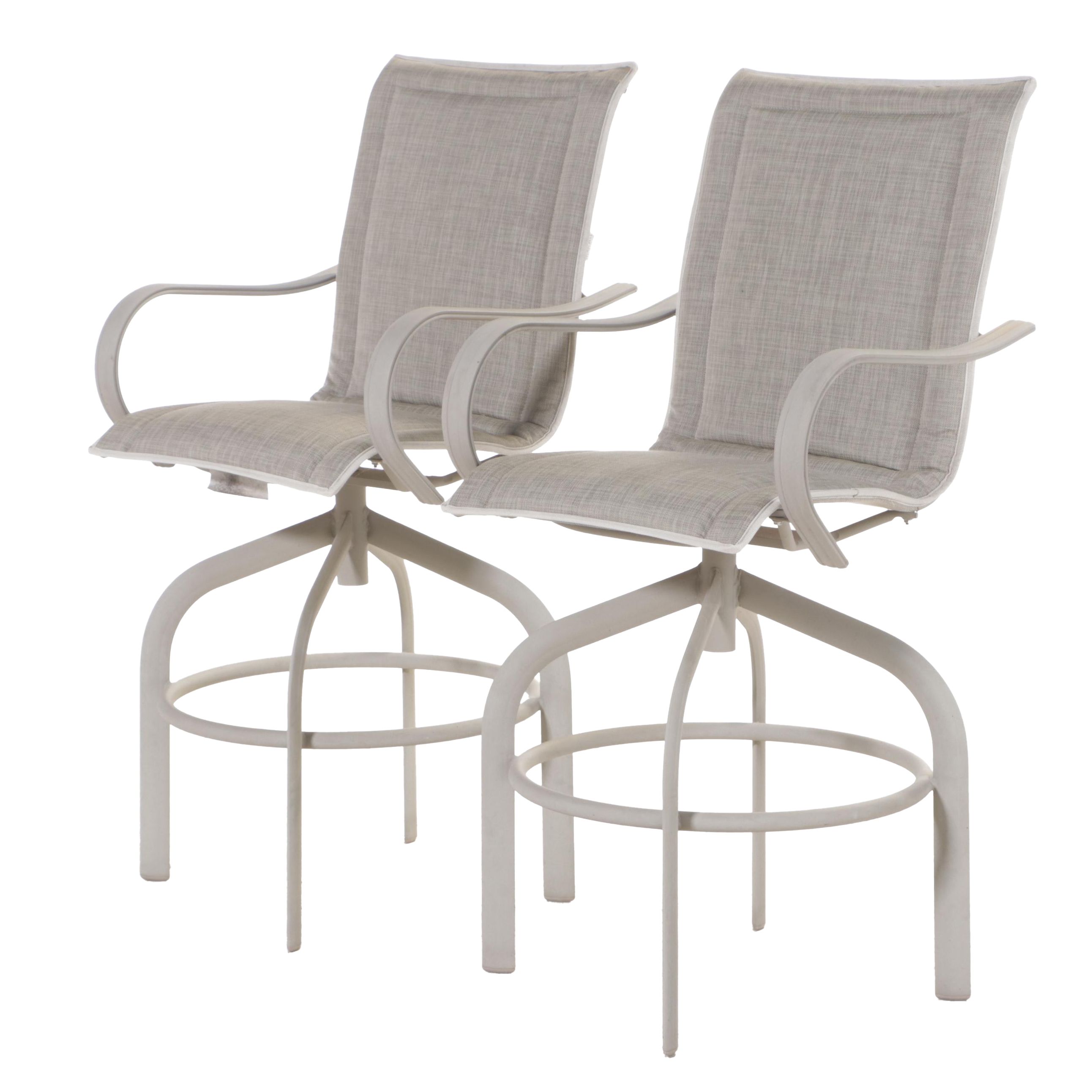 Pair of Homecrest PowderCoated Aluminum Patio Swivel Bar Stools EBTH