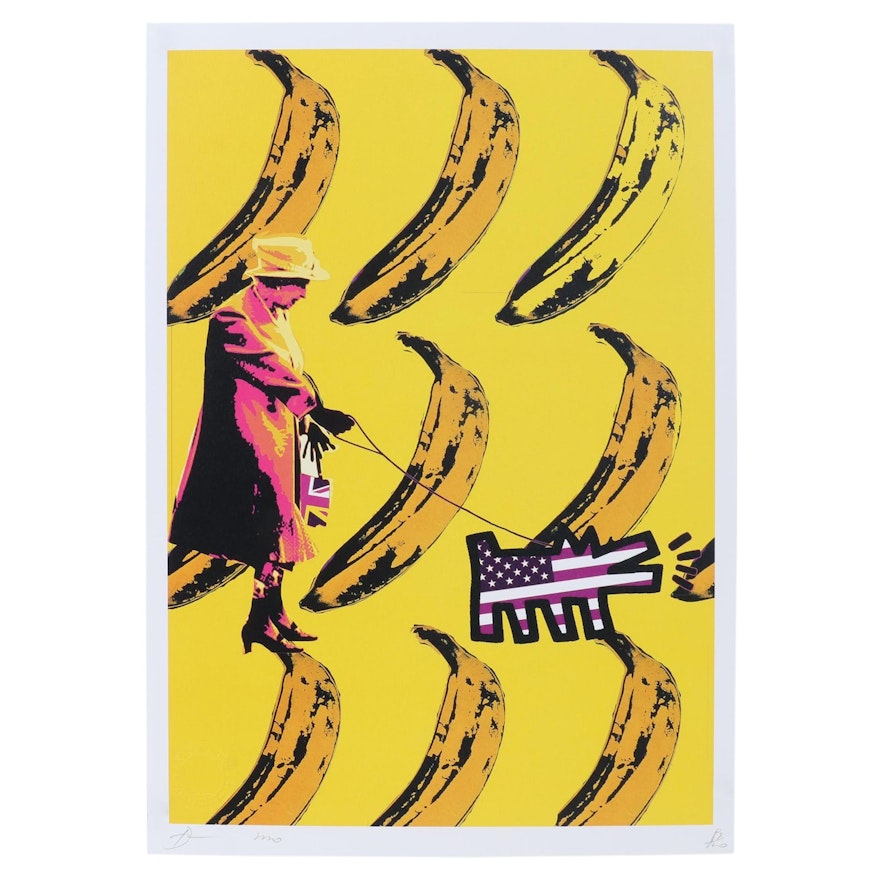 Death NYC Pop Art Graphic Print of Queen and Supreme Dog
