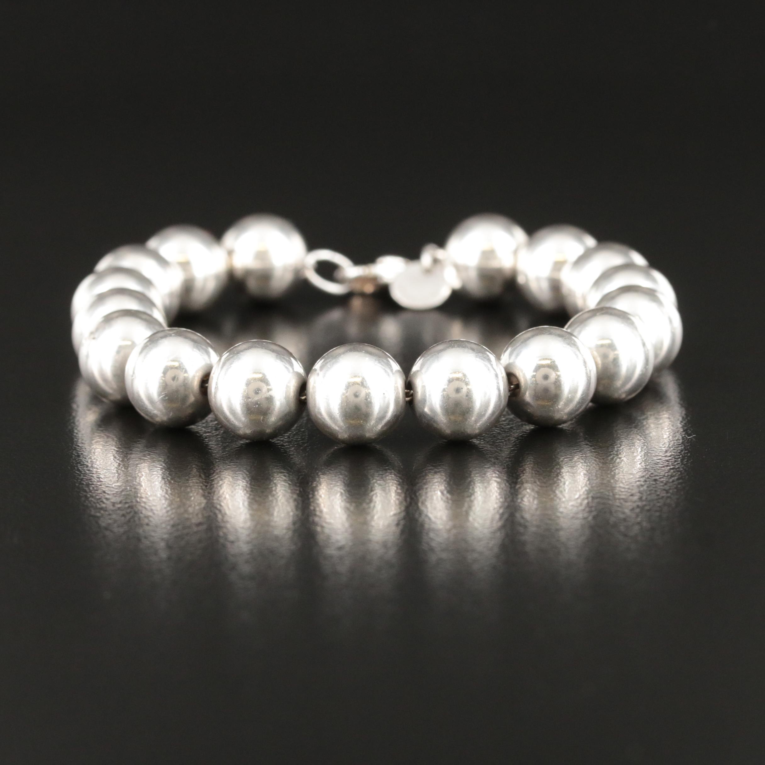 Tiffany & Co. Hardware Sterling Ball Beaded Bracelet EBTH
