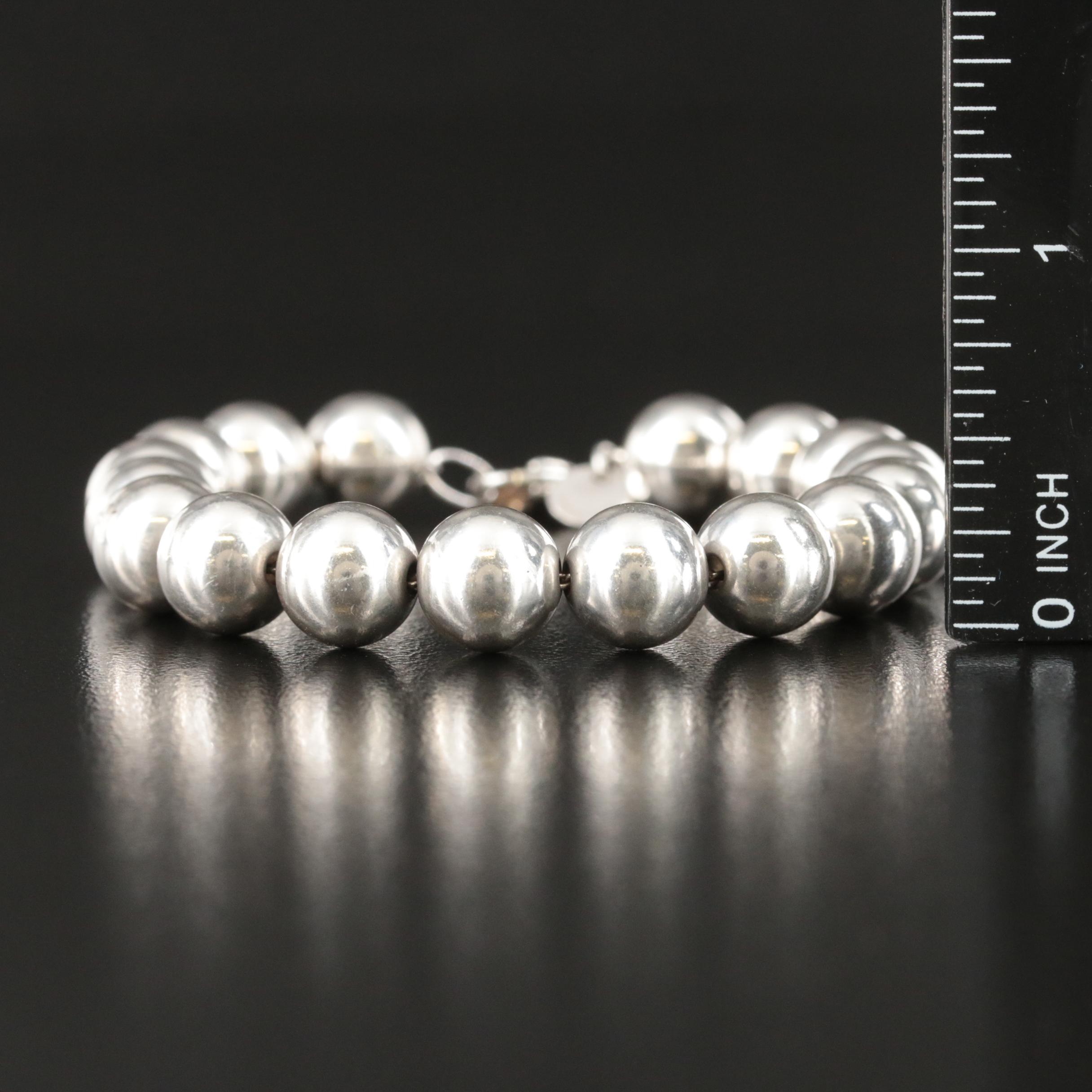 Tiffany & Co. Hardware Sterling Ball Beaded Bracelet EBTH