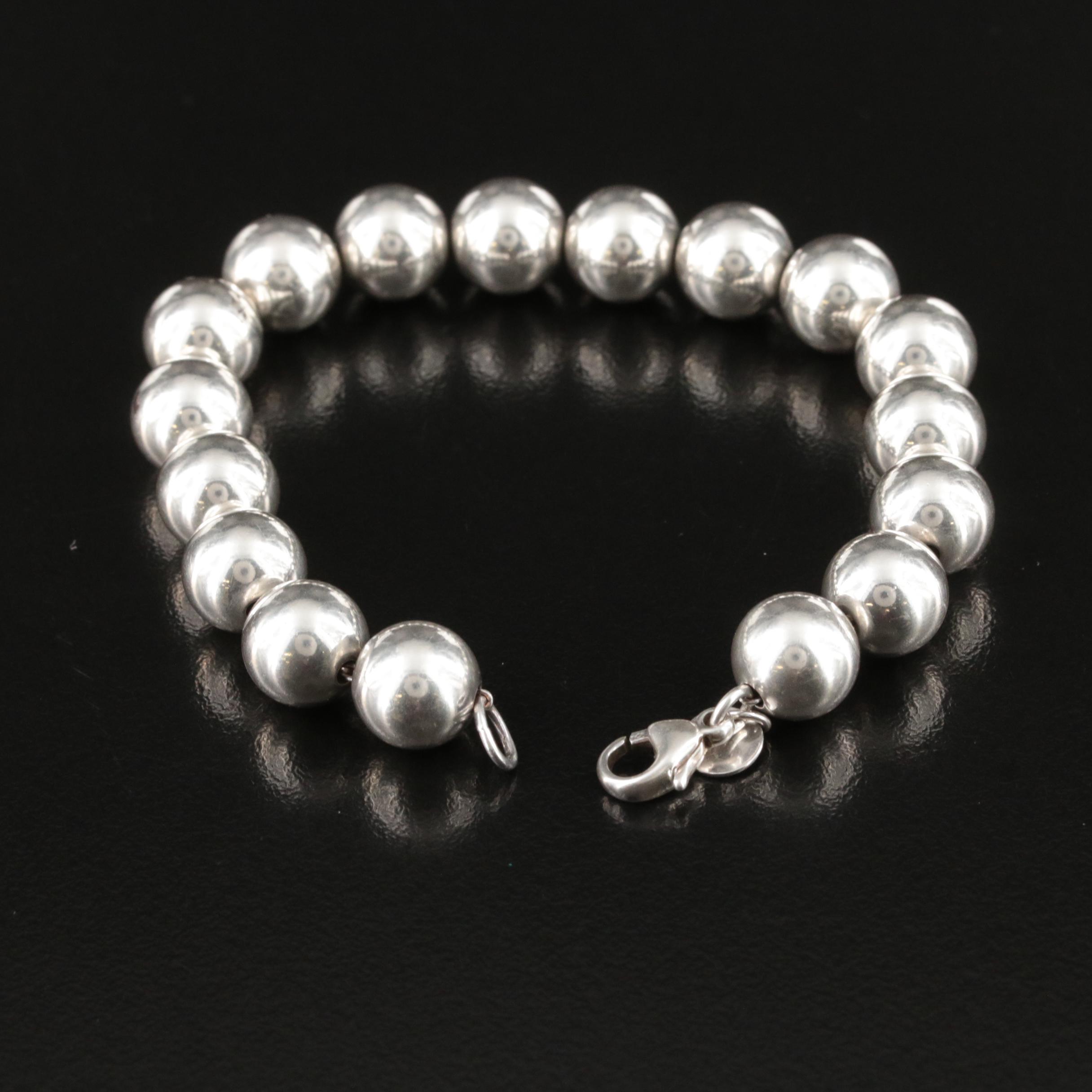 Tiffany & Co. Hardware Sterling Ball Beaded Bracelet EBTH