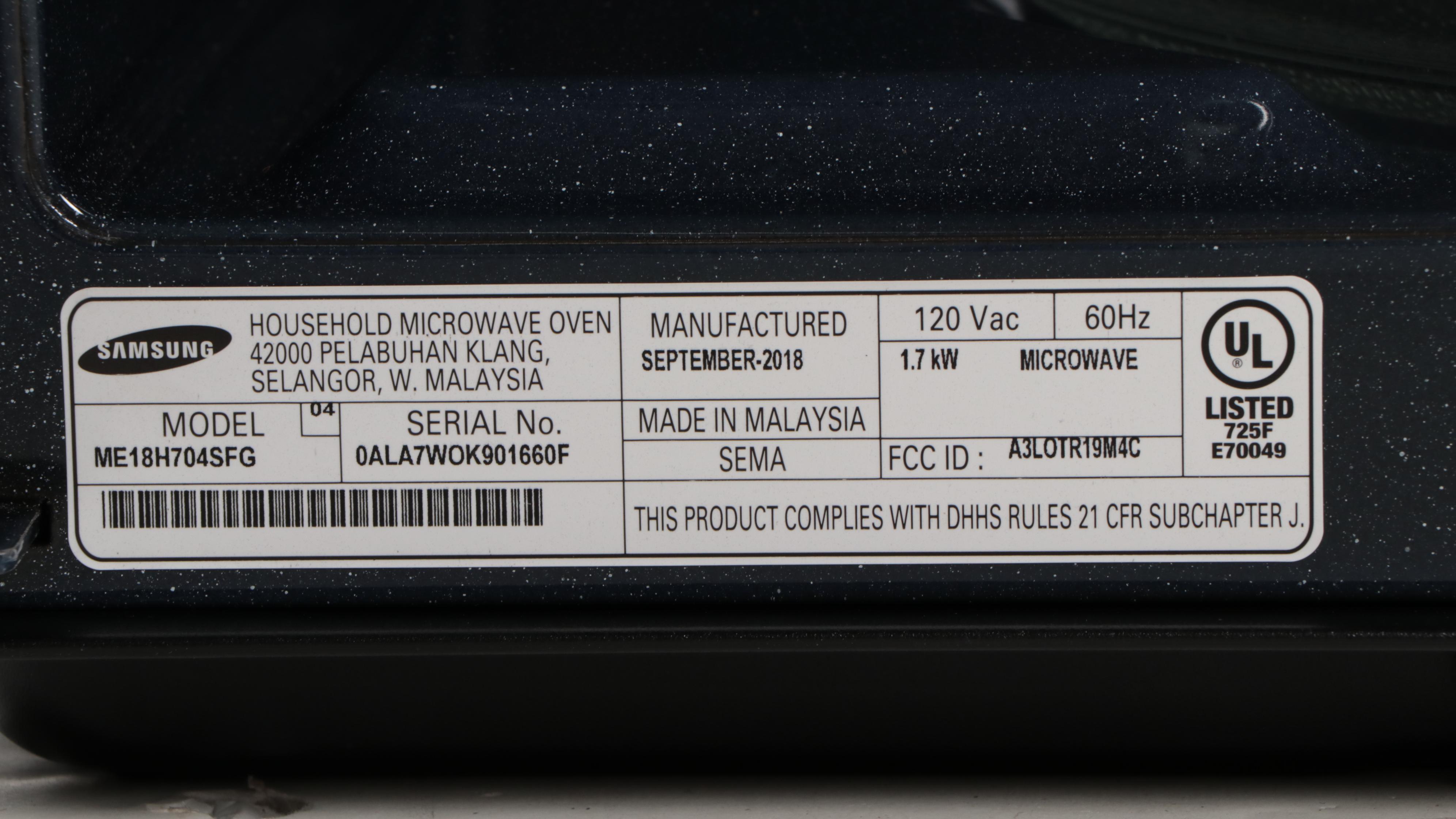 Samsung Black Stainless Steel OvertheRange Microwave EBTH