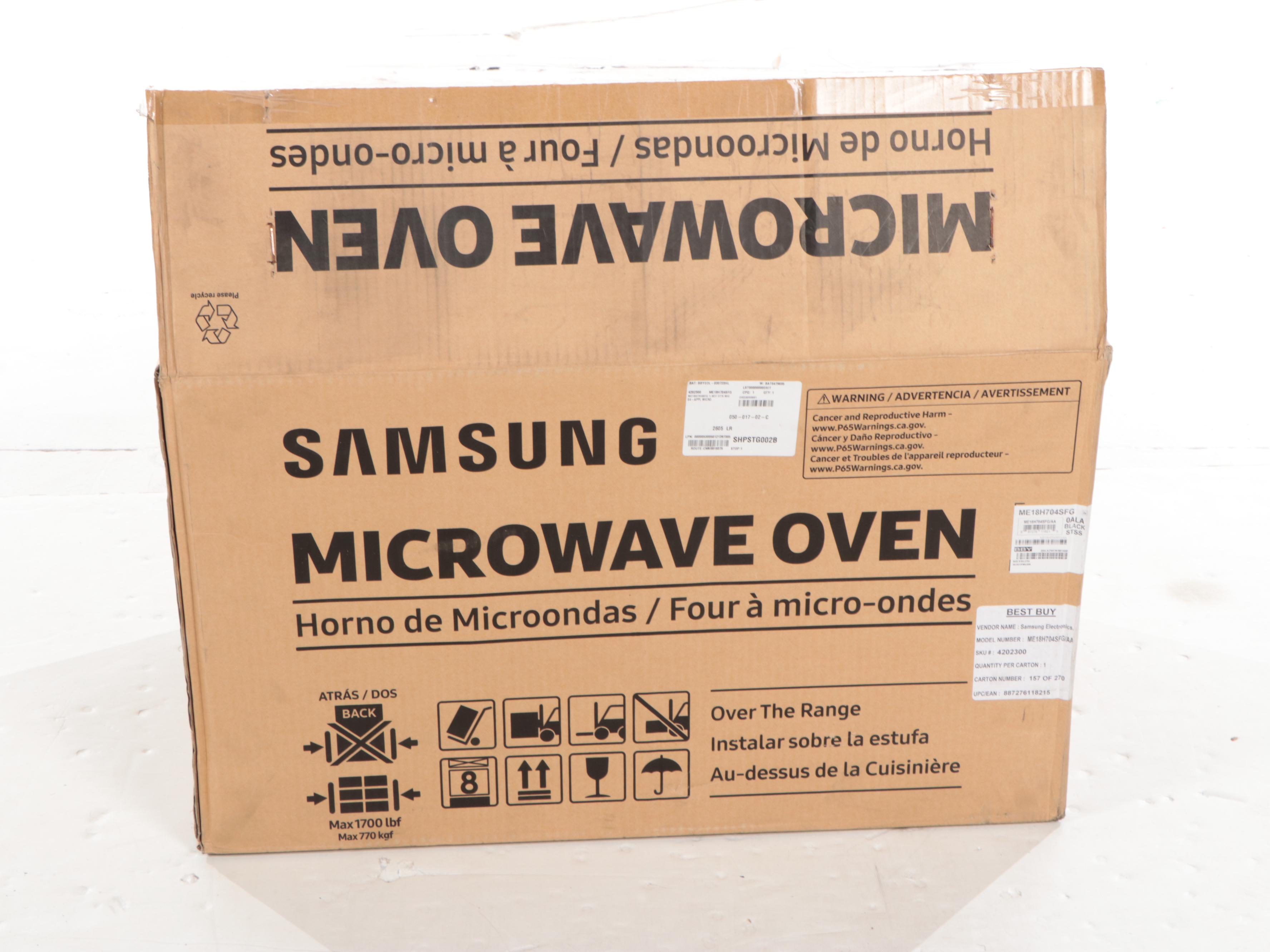Samsung Black Stainless Steel OvertheRange Microwave EBTH