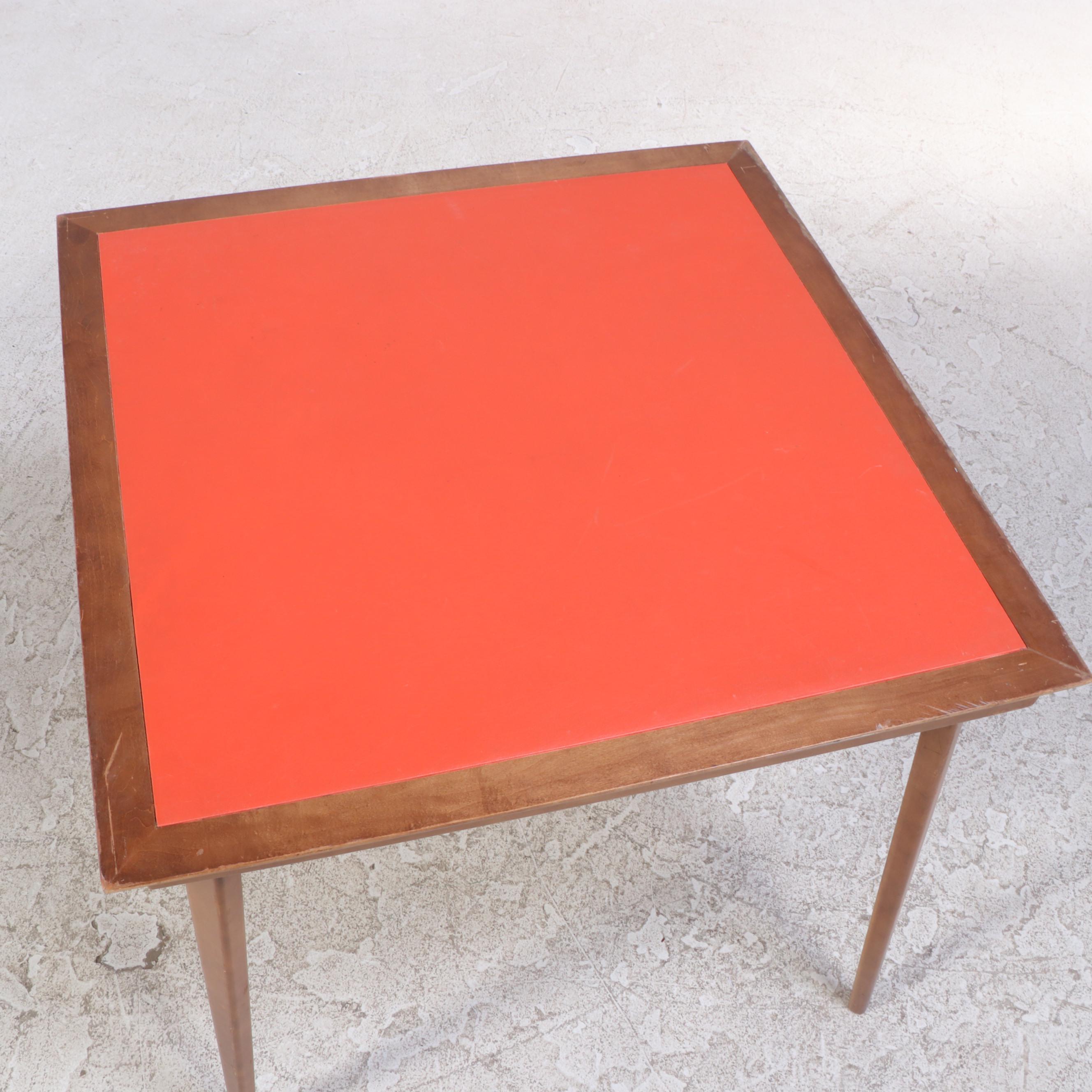 Ermet Products Co. Mid Century Modern "Trump Bridge Set" Card Table and