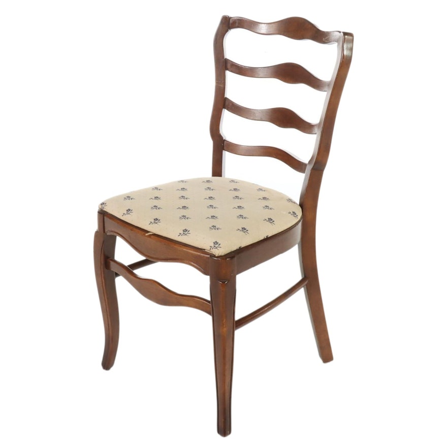 French Provincial Style Wooden Ladderback Dining Chair
