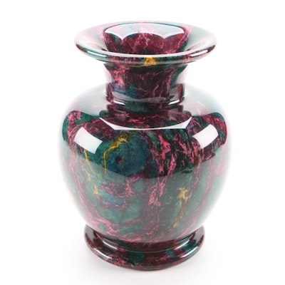 Seven-Color Dyed Stone Vase