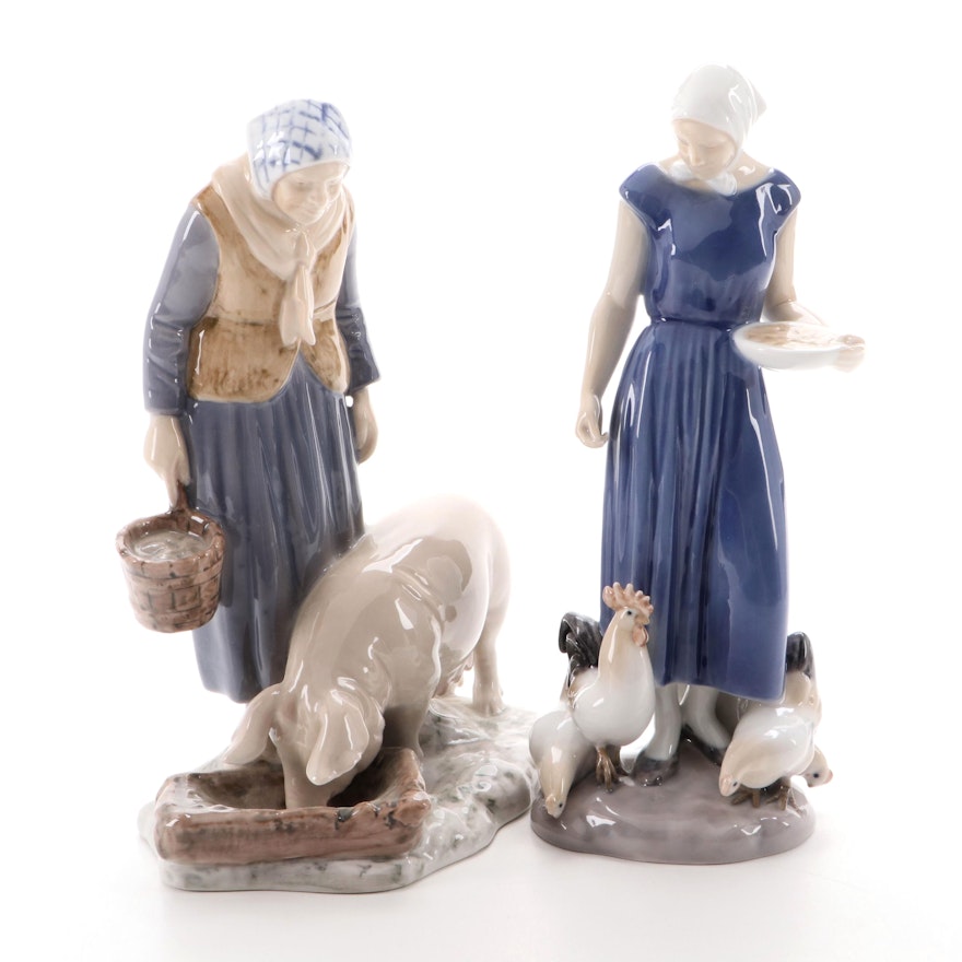 Bing & Grøndahl Porcelain Figurines Designed by Axel Locher, Early/Mid-20th C.