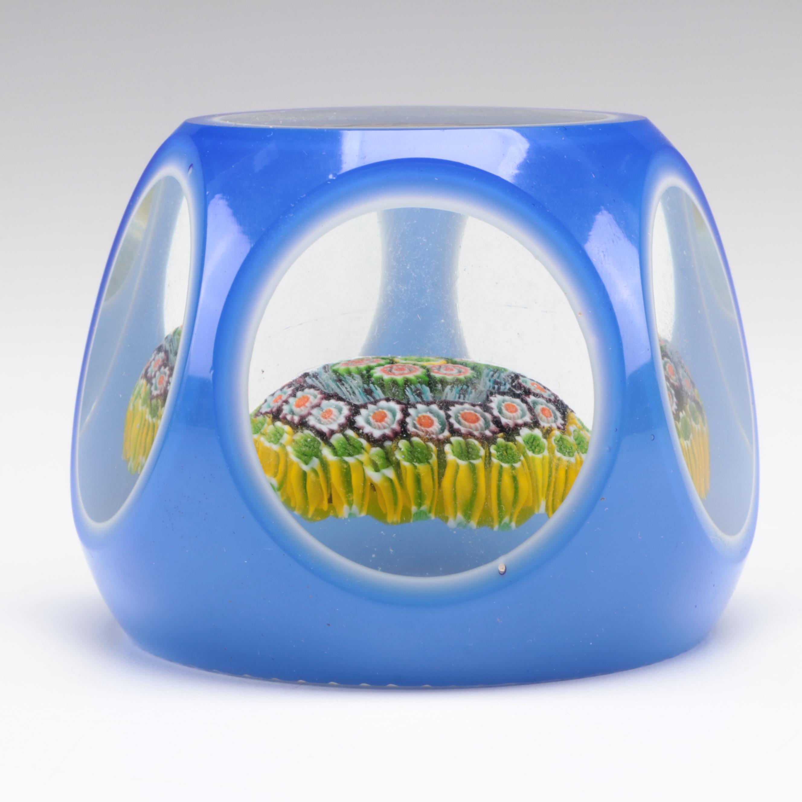 Murano Style Millefiori Glass Paperweights EBTH