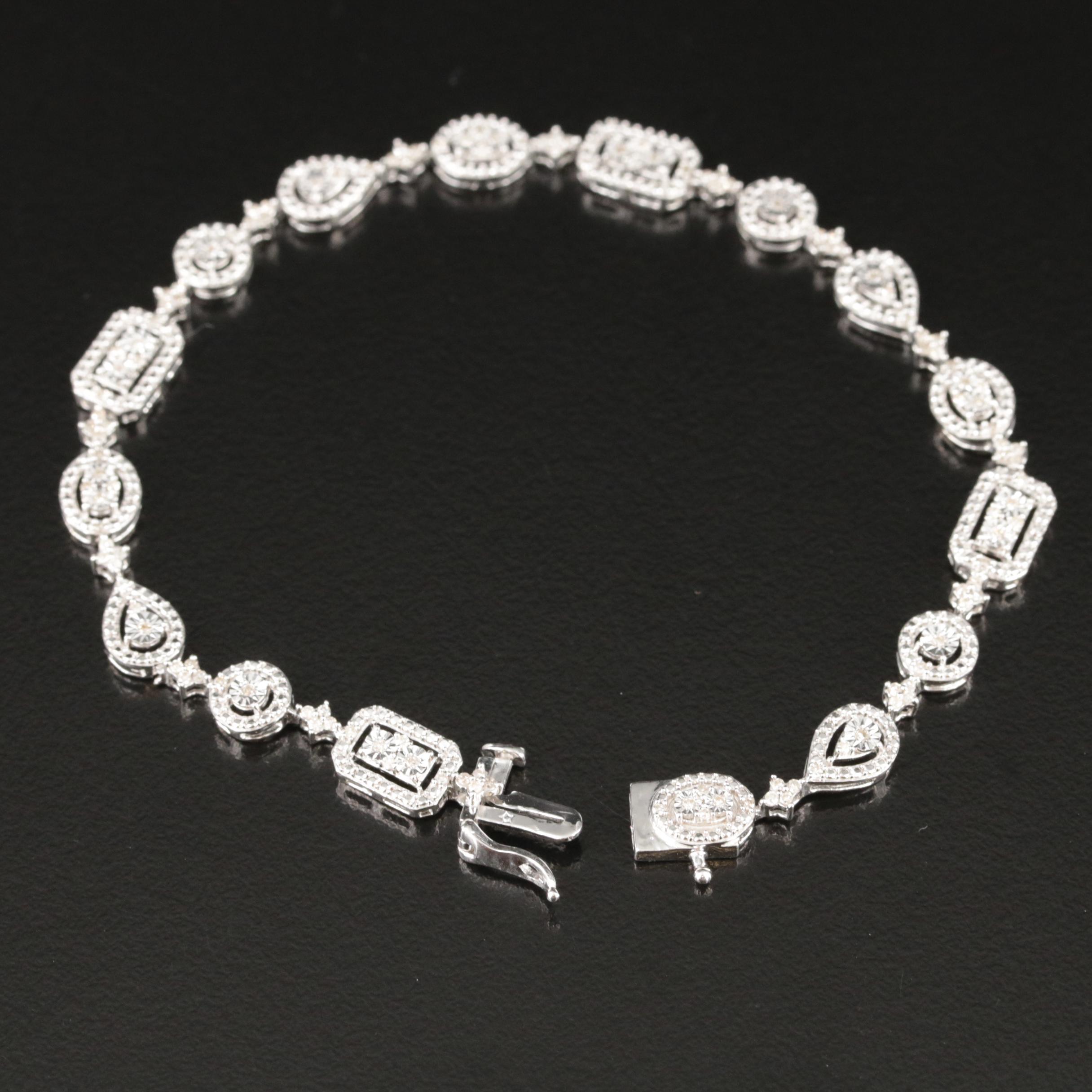 Sterling Diamond Bracelet EBTH