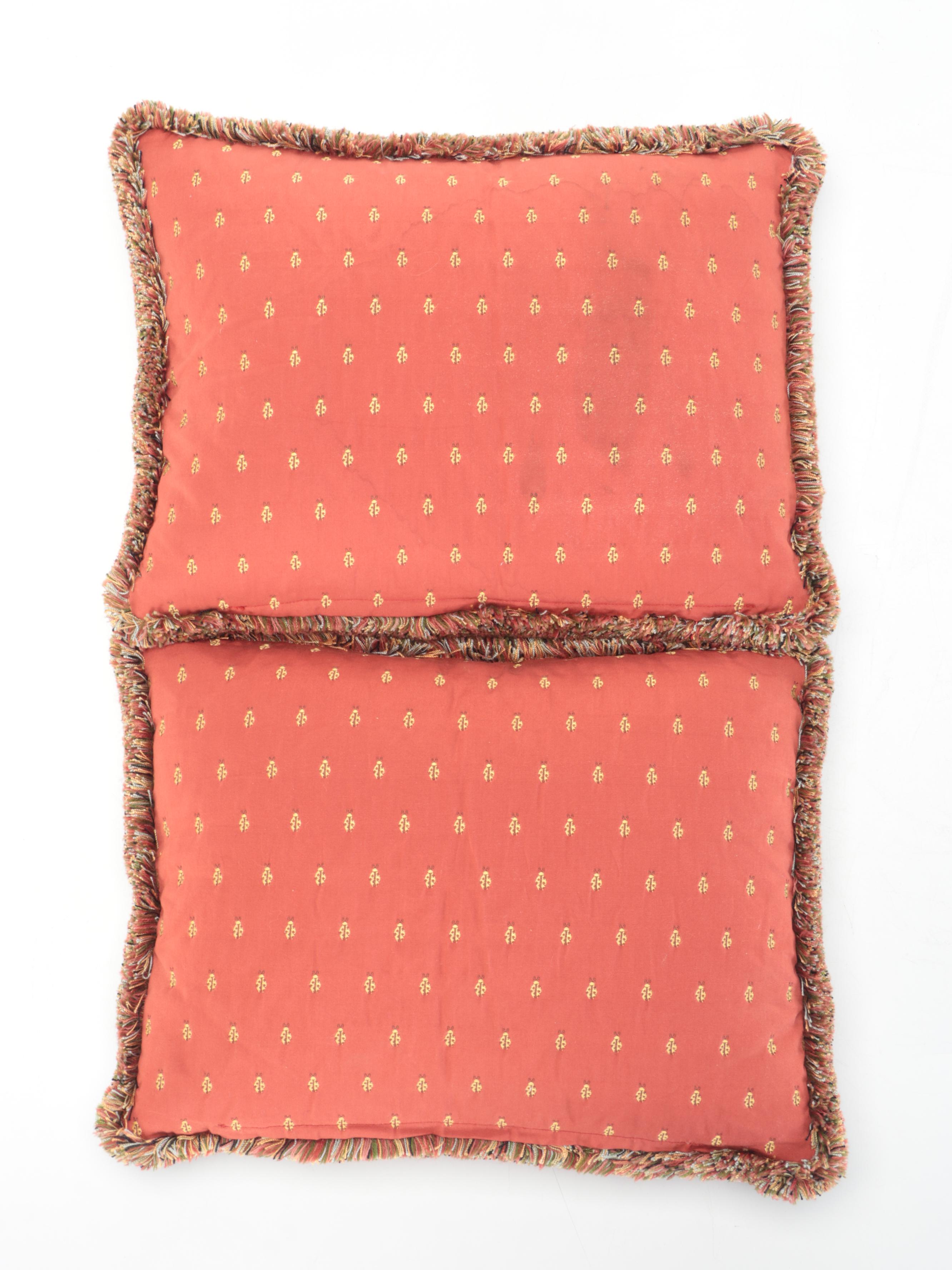 Chenille and Other Fringed Throw Pillows EBTH