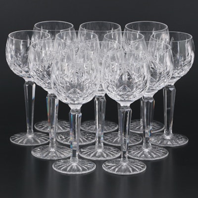 Waterford Crystal "Lismore" Wine Hock Glasses, Mid/Late 20th Century
