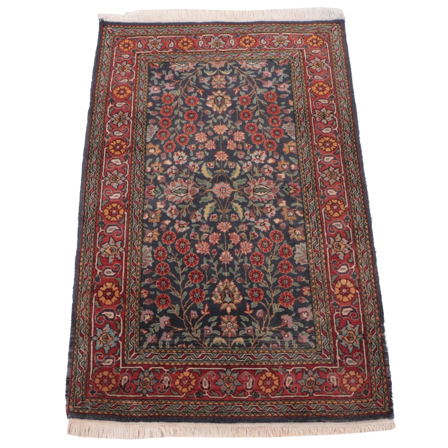 2'6 x 4'2 Hand-Knotted Persian Kerman Accent Rug