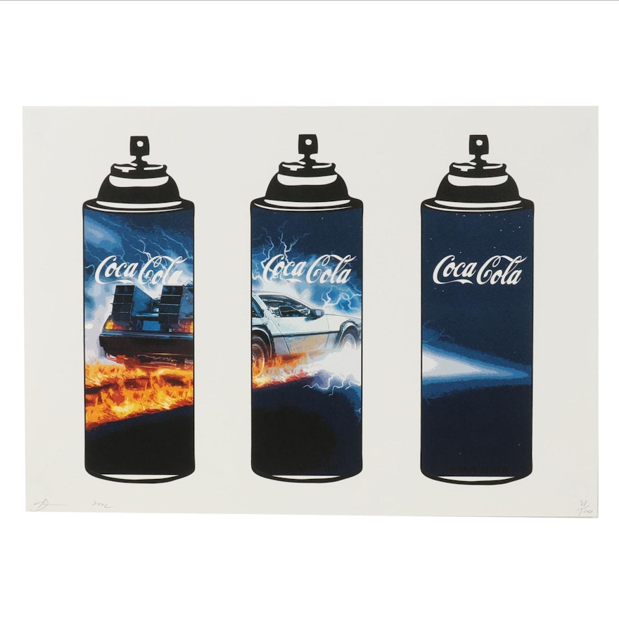 Death NYC Pop Art Graphic Print Coca-Cola Spray Cans
