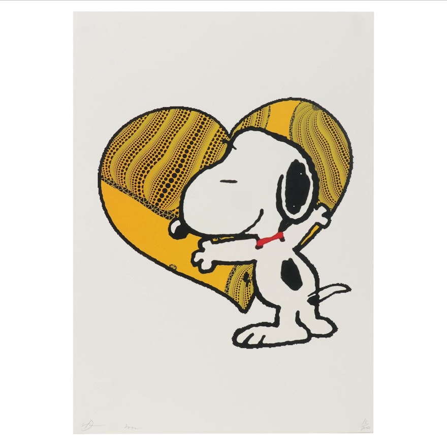 Death NYC Pop Art Graphic Print of Louis Vuitton Snoopy and Woodstock
