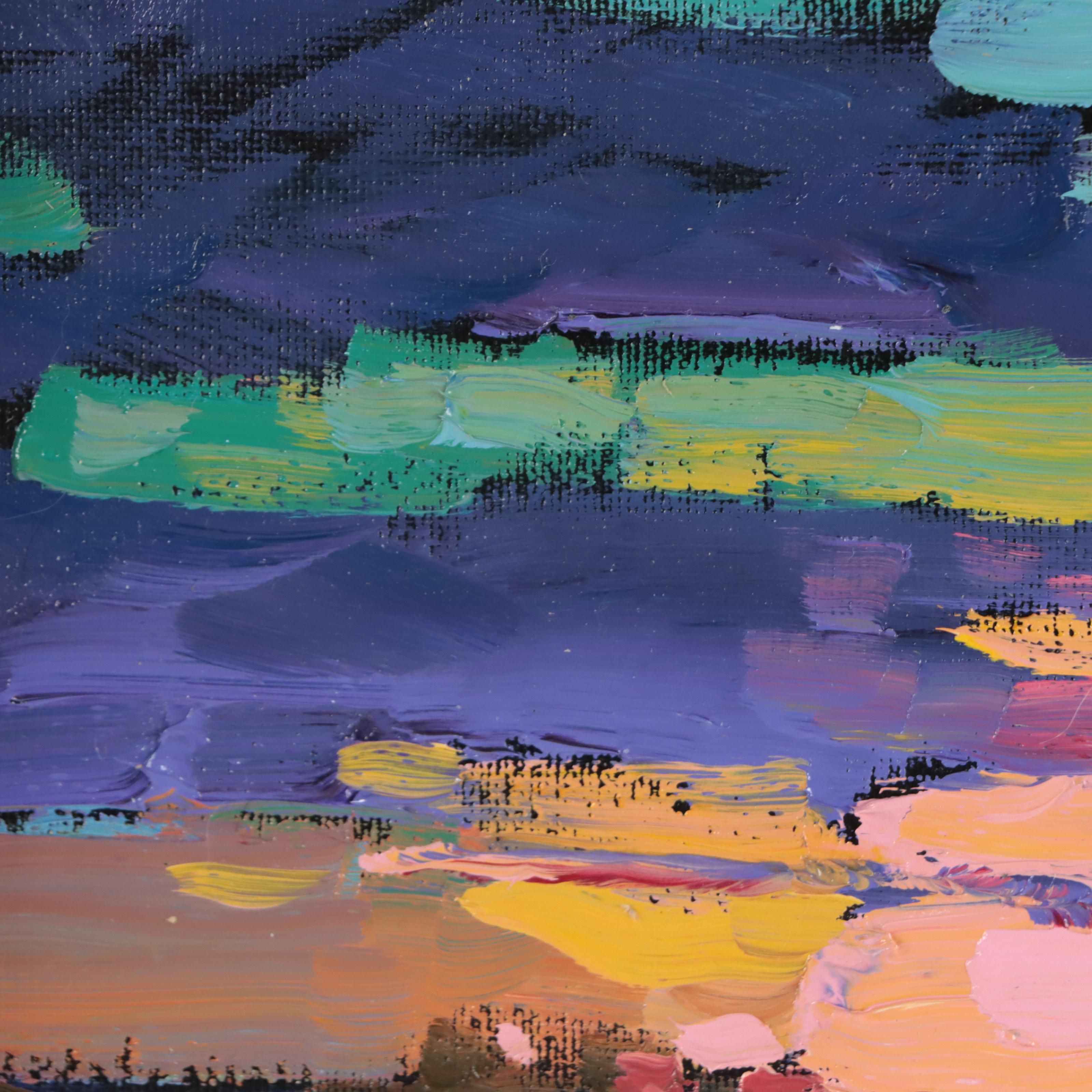 William Hawkins Abstract Landscape Oil Painting, 21st Century EBTH