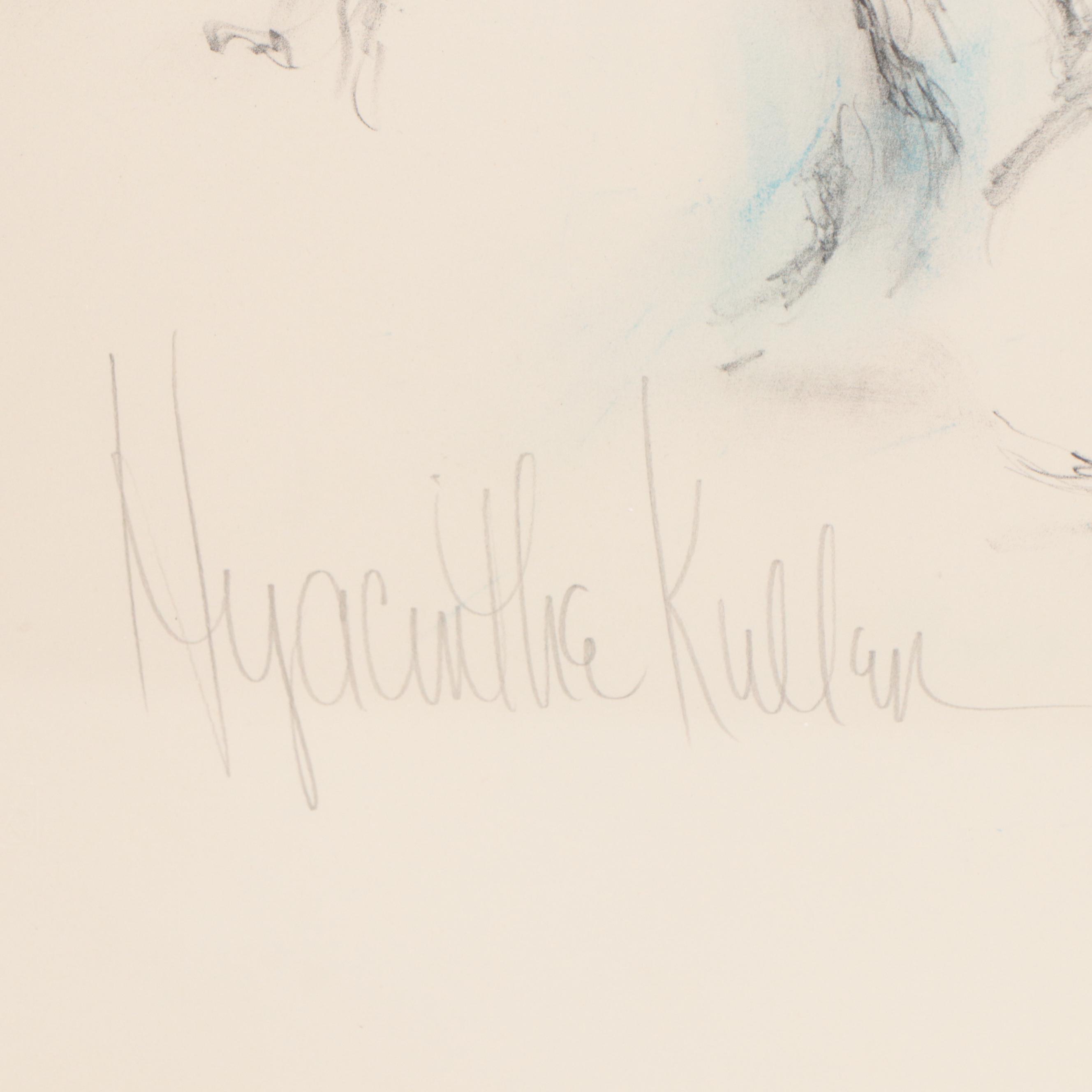 Hyacinthe Kuller Baron Lithograph "The Secret," Circa 1973 EBTH