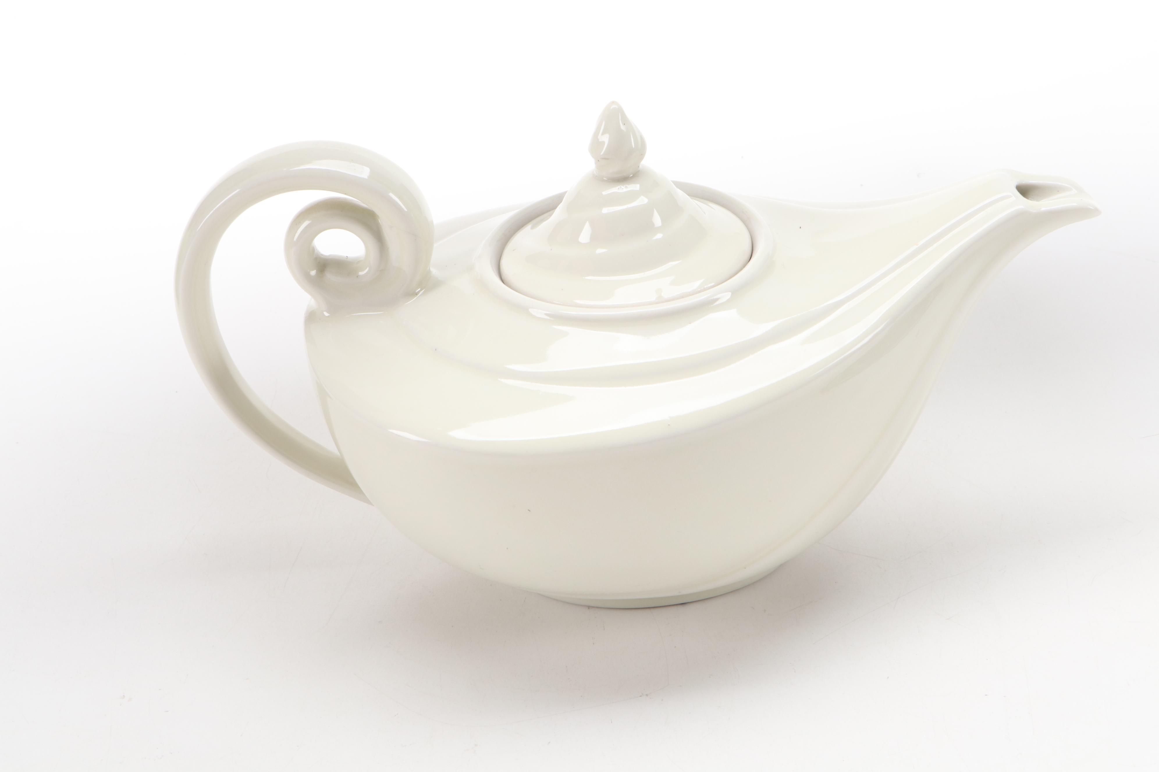 Hall Pottery and Other Glazed Ceramic Aladdin Teapots, Mid20th Century