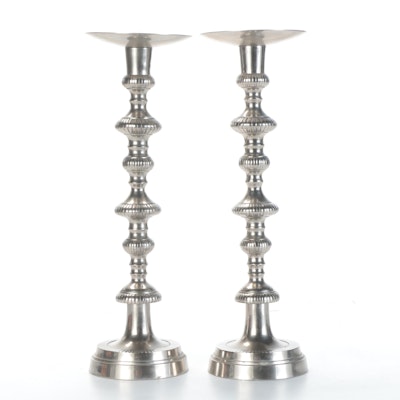 Indian Brushed Aluminum Candle Prickets