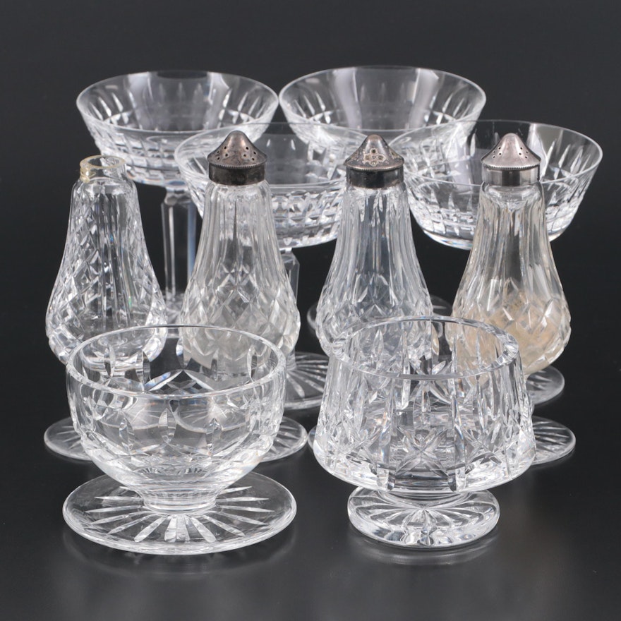 Waterford "Glenmore" Crystal Champagne Coupes and More Tableware