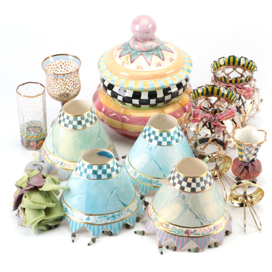 MacKenzie-Childs "Piccadilly" Ceramic Cookie Jar and Other Décor